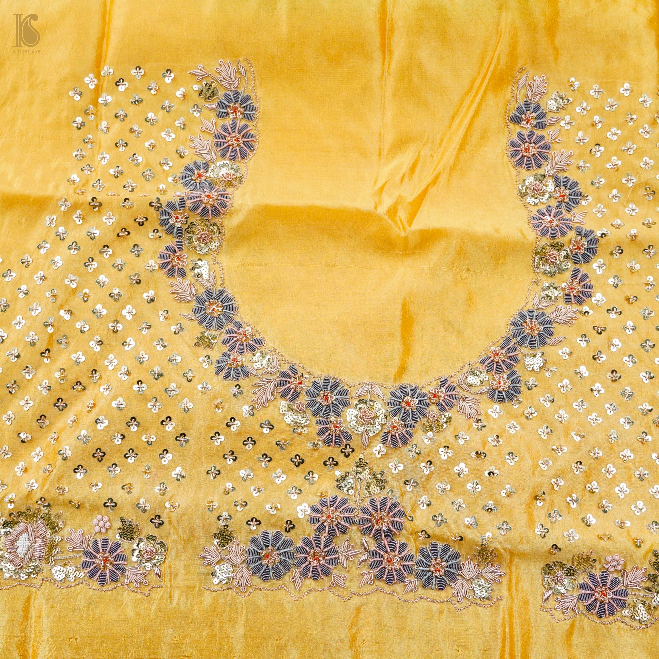 Handwoven Organza Silk Embroidery Saree