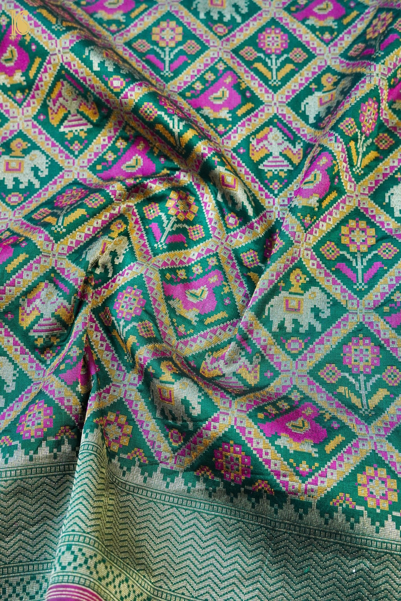 Handwoven Banarasi Katan Silk Patola Saree
