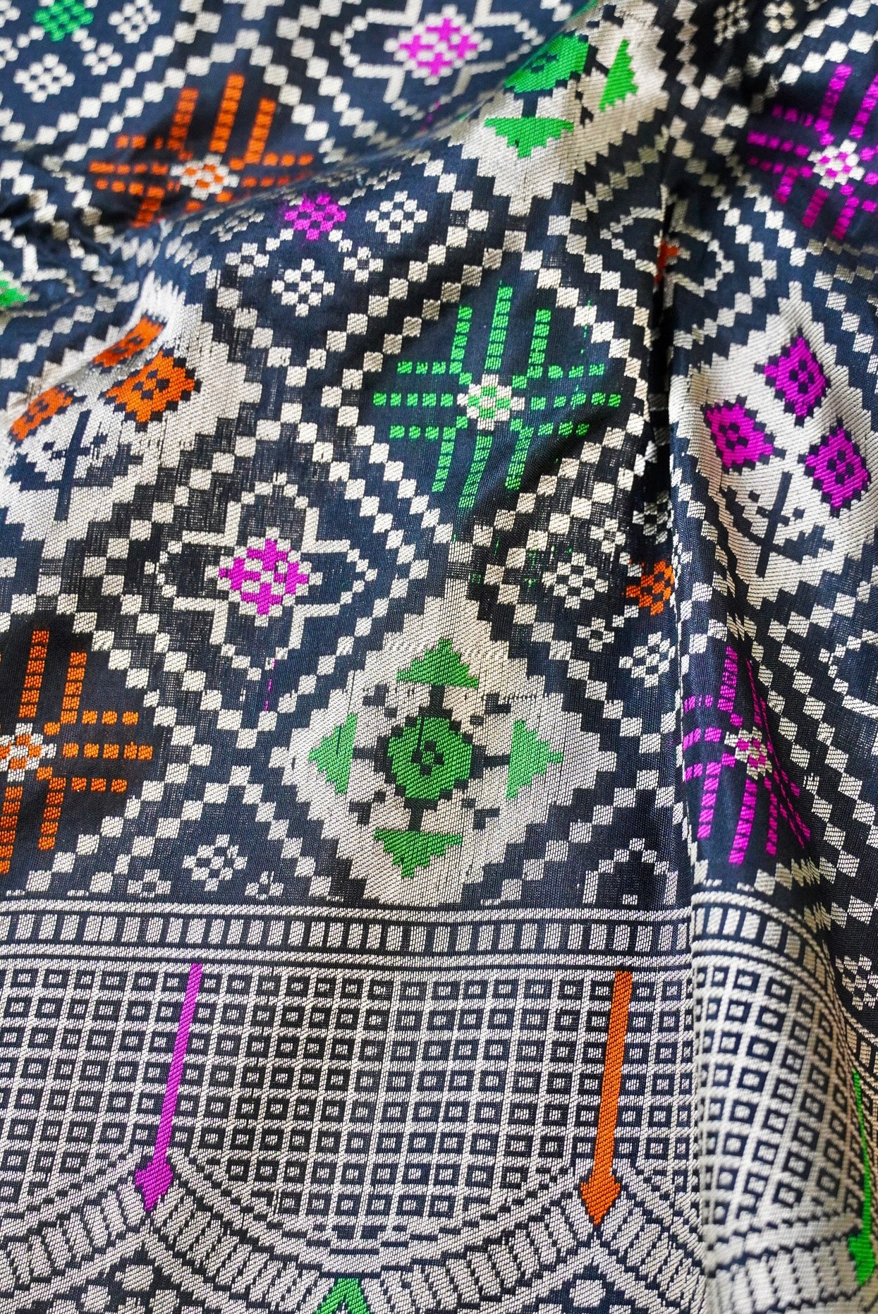 Handwoven Banarasi Katan Silk Patola Saree