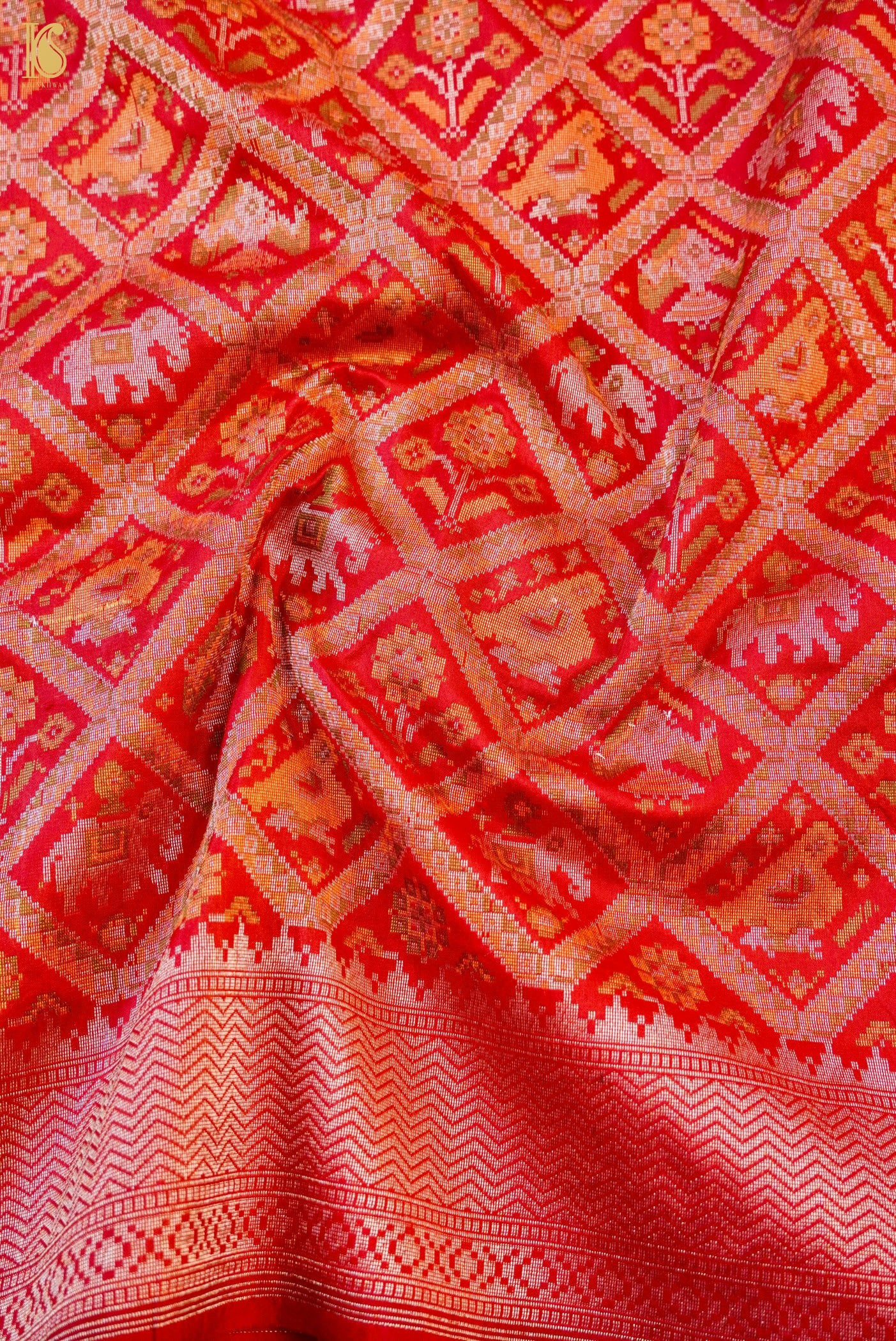 Handwoven Banarasi Katan Silk Patola Saree