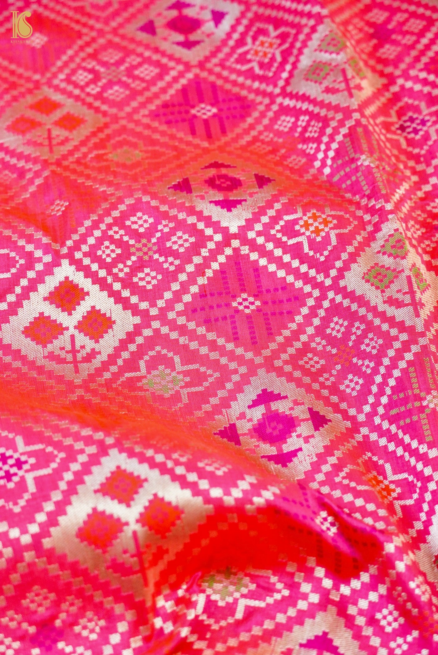 Handwoven Banarasi Katan Silk Patola Saree