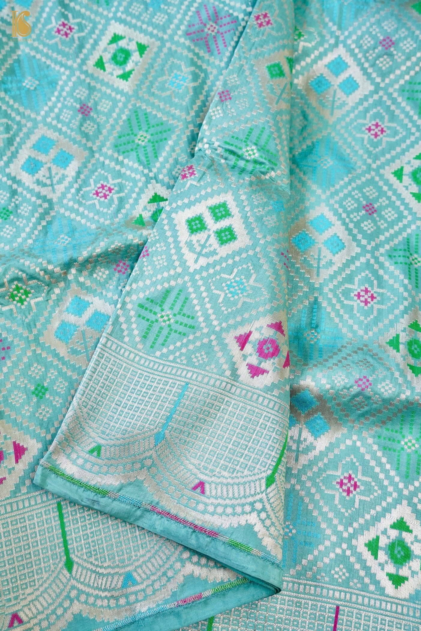 Handwoven Banarasi Katan Silk Patola Saree