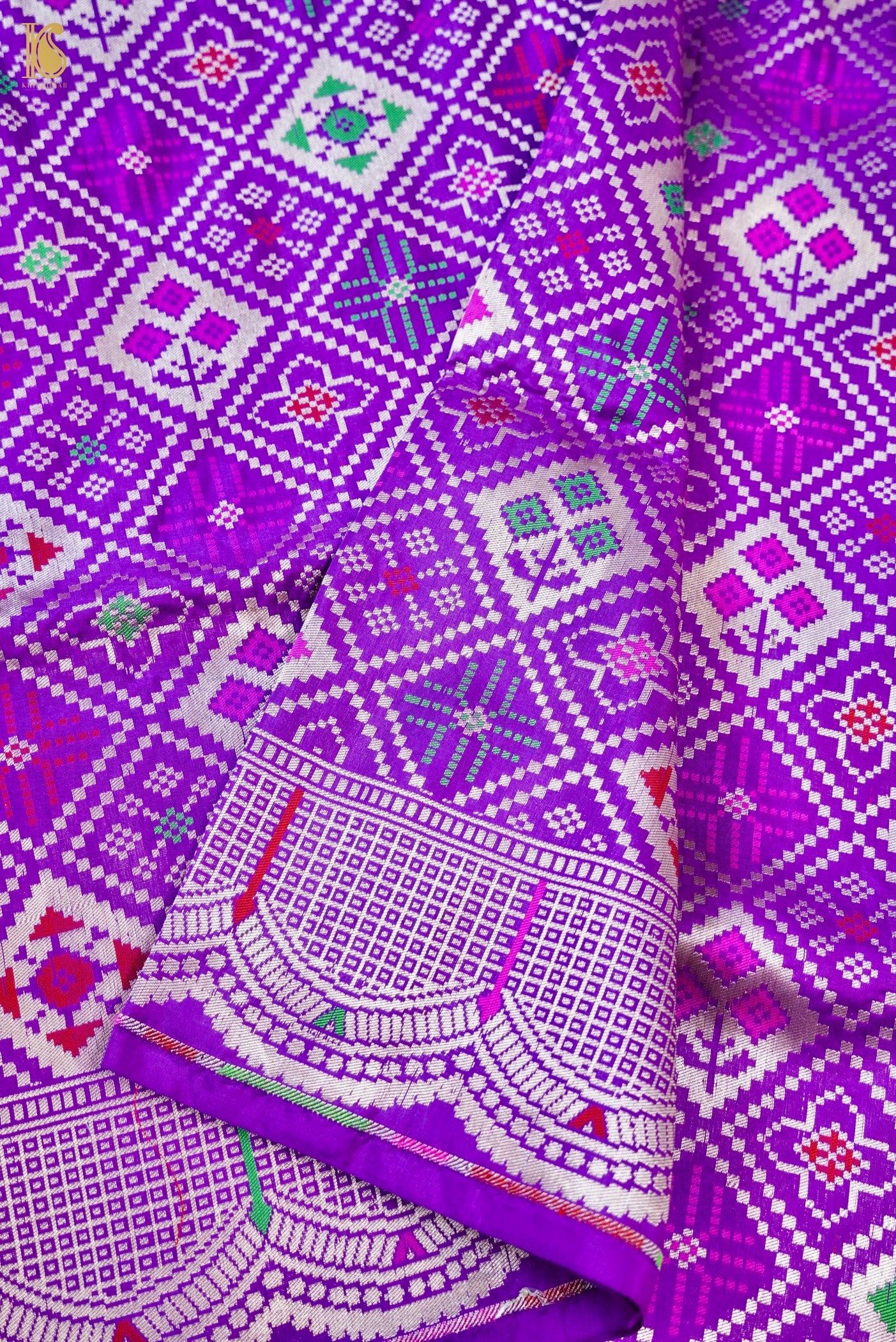 Handwoven Banarasi Katan Silk Patola Saree