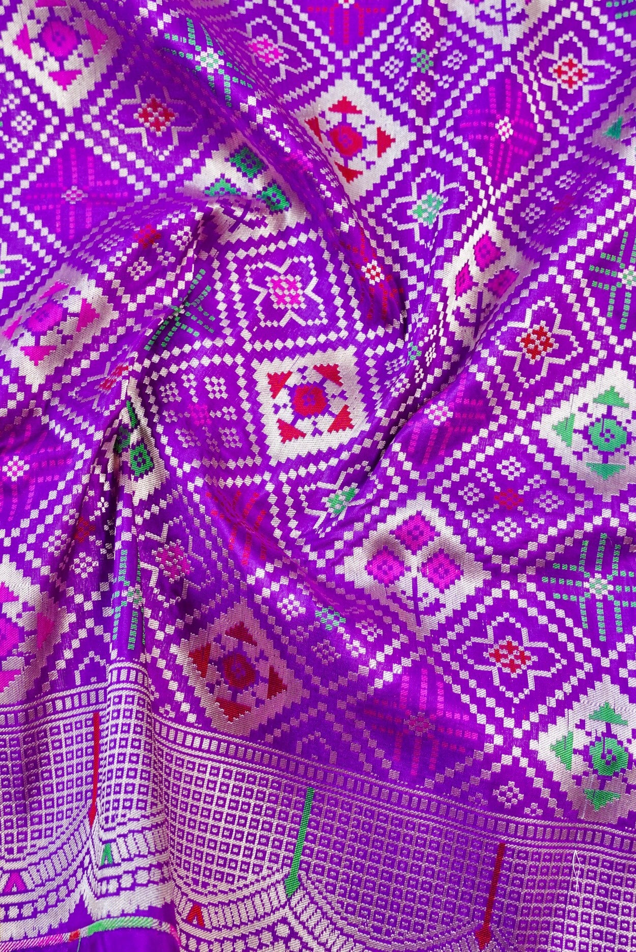 Handwoven Banarasi Katan Silk Patola Saree