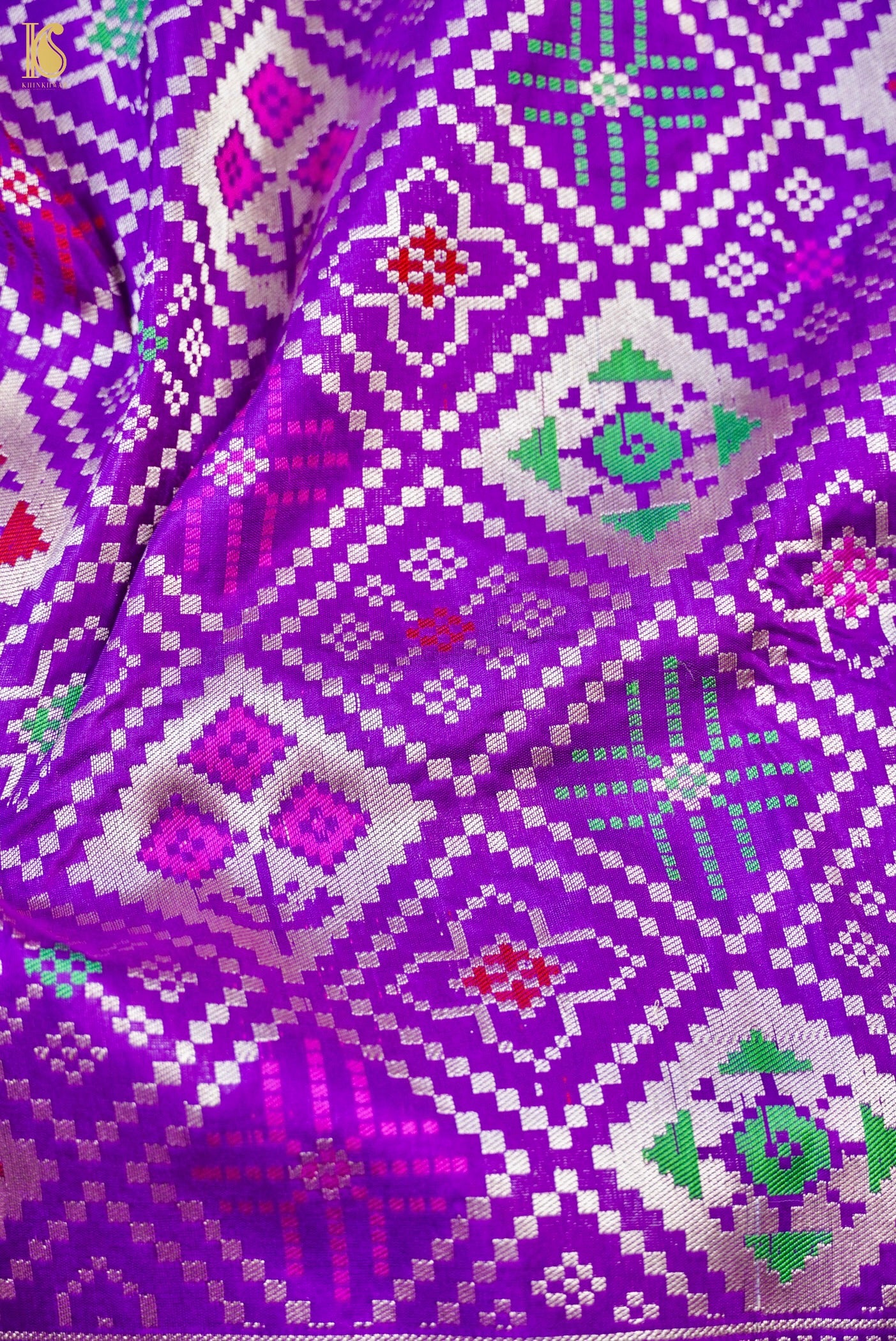 Handwoven Banarasi Katan Silk Patola Saree