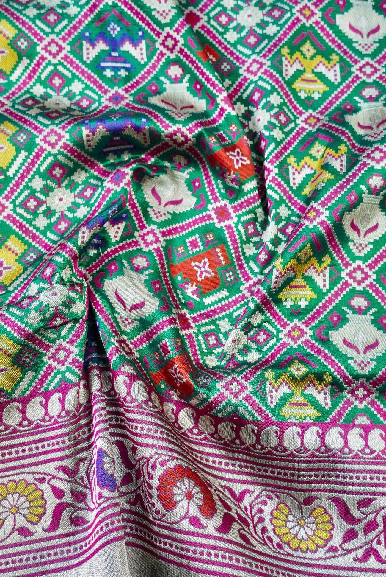 Handwoven Banarasi Katan Silk Patola Saree