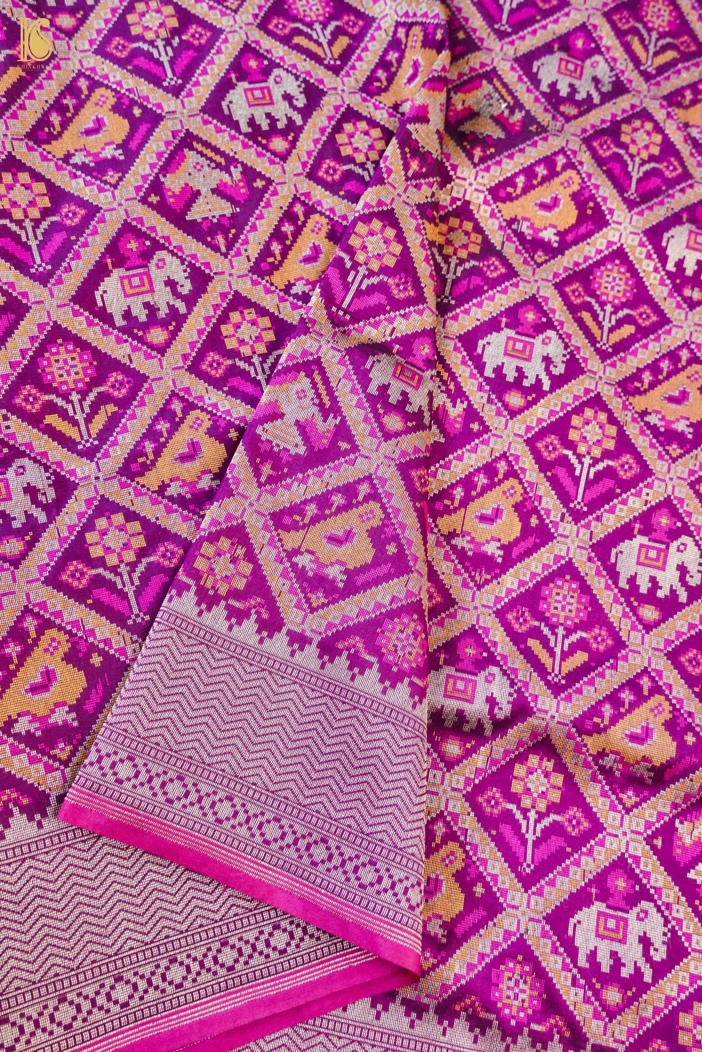 Handwoven Banarasi Katan Silk Patola Saree
