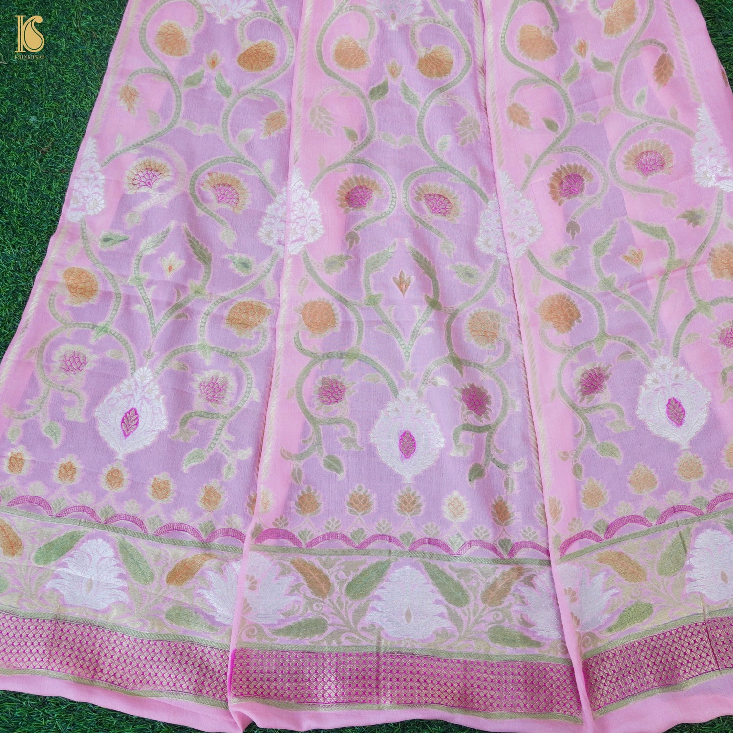 Georgette Kalidar Banarasi Lehenga