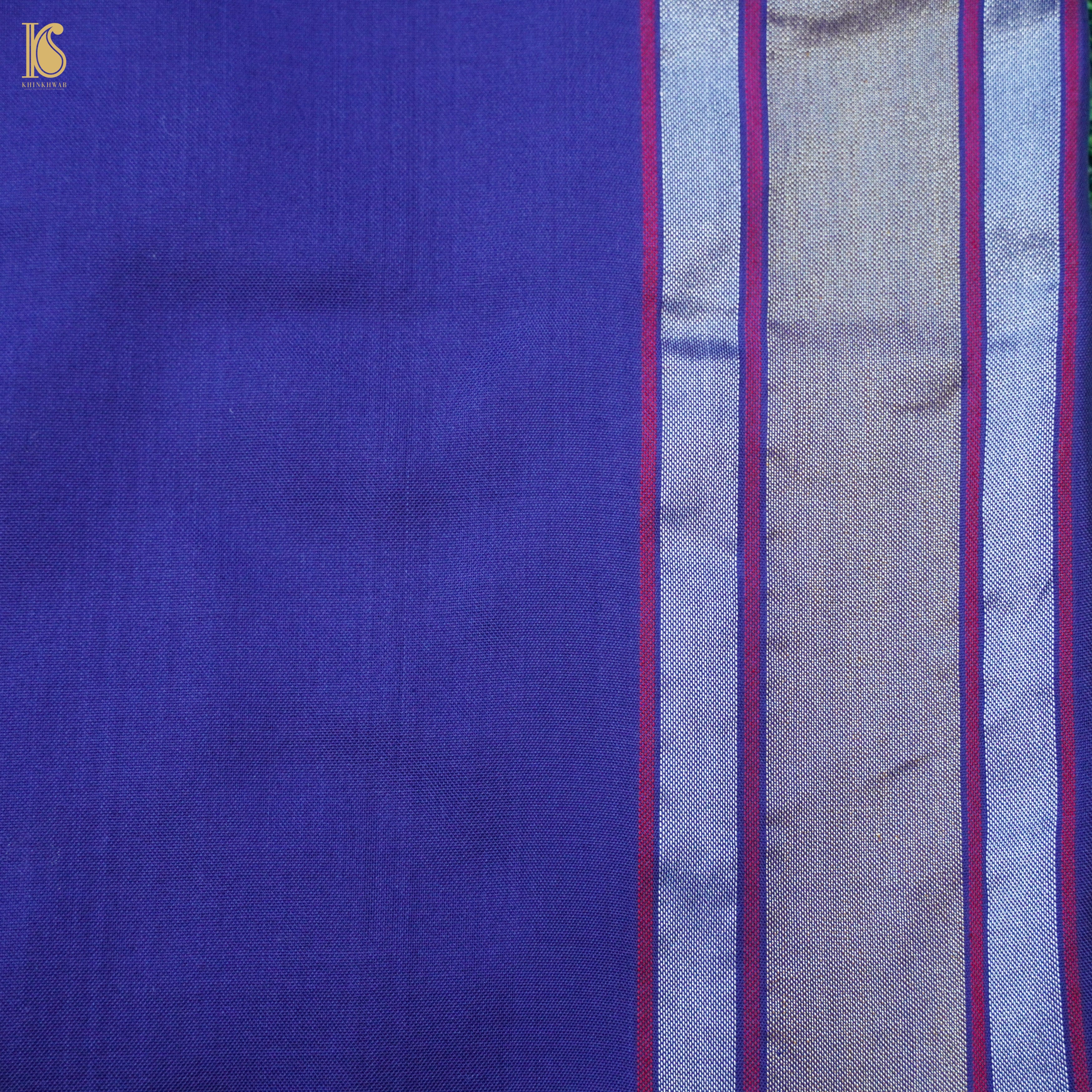 Neelambari Handloom Banarasi Silk Real Zari Jamdani Saree