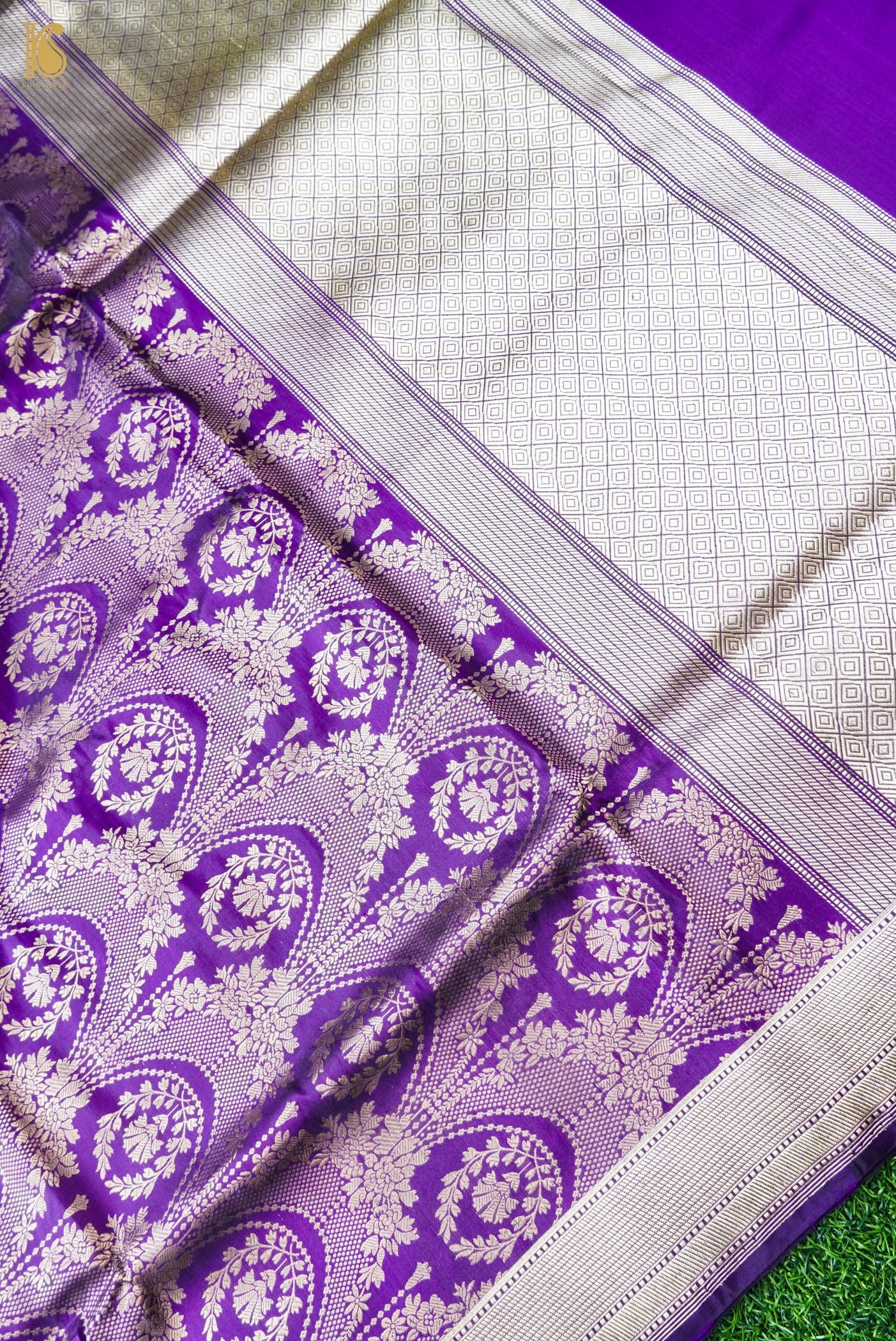 Handloom Banarasi Katan Silk Zari Vasket Saree