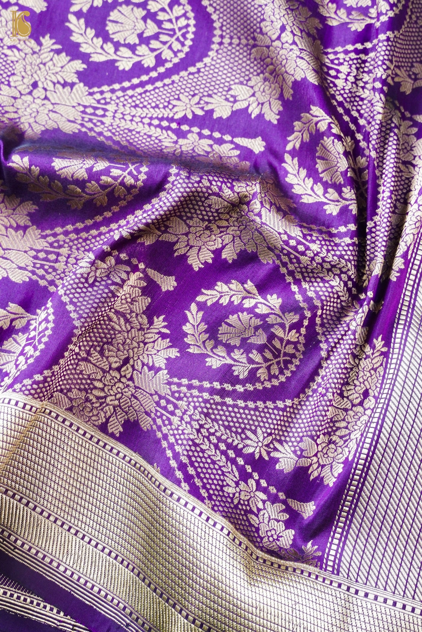 Handloom Banarasi Katan Silk Zari Vasket Saree