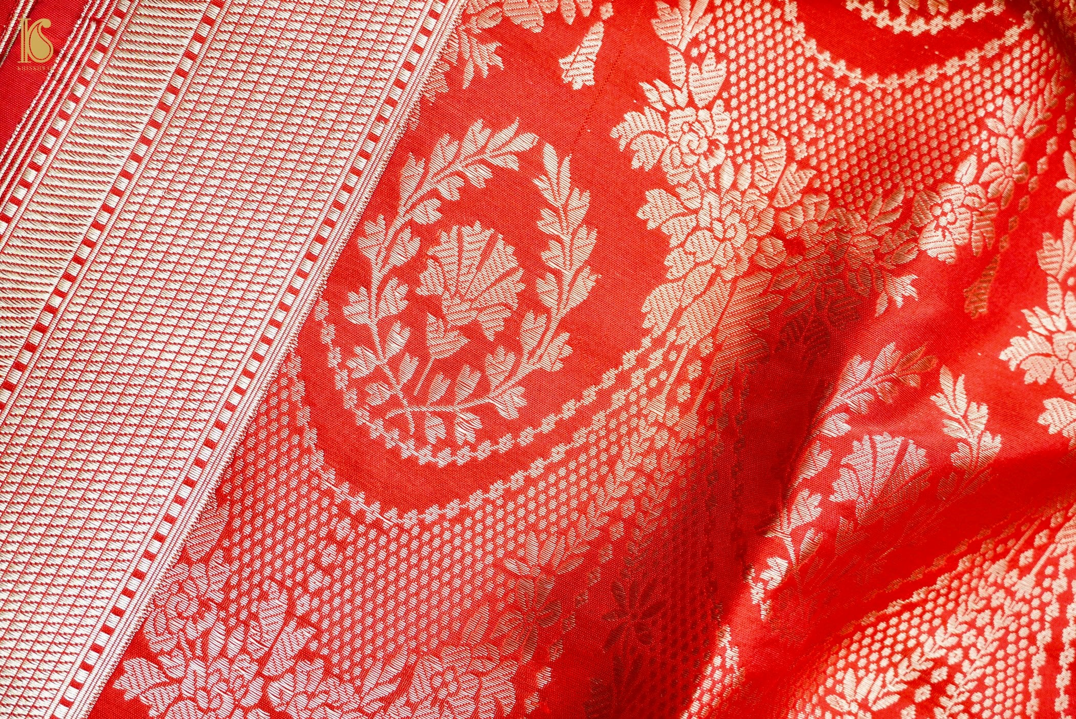 Handloom Banarasi Katan Silk Zari Vasket Saree