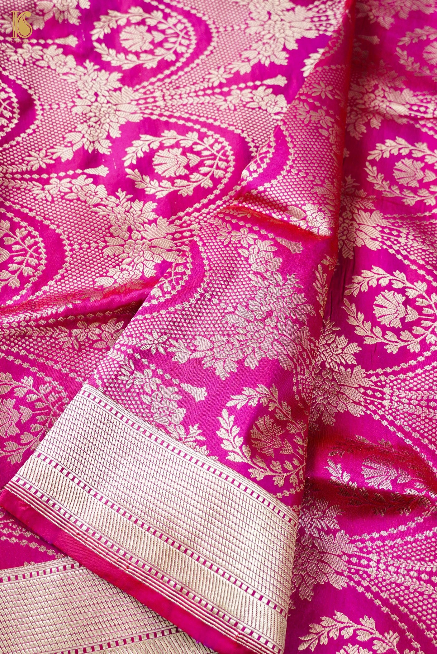 Handloom Banarasi Katan Silk Zari Vasket Saree
