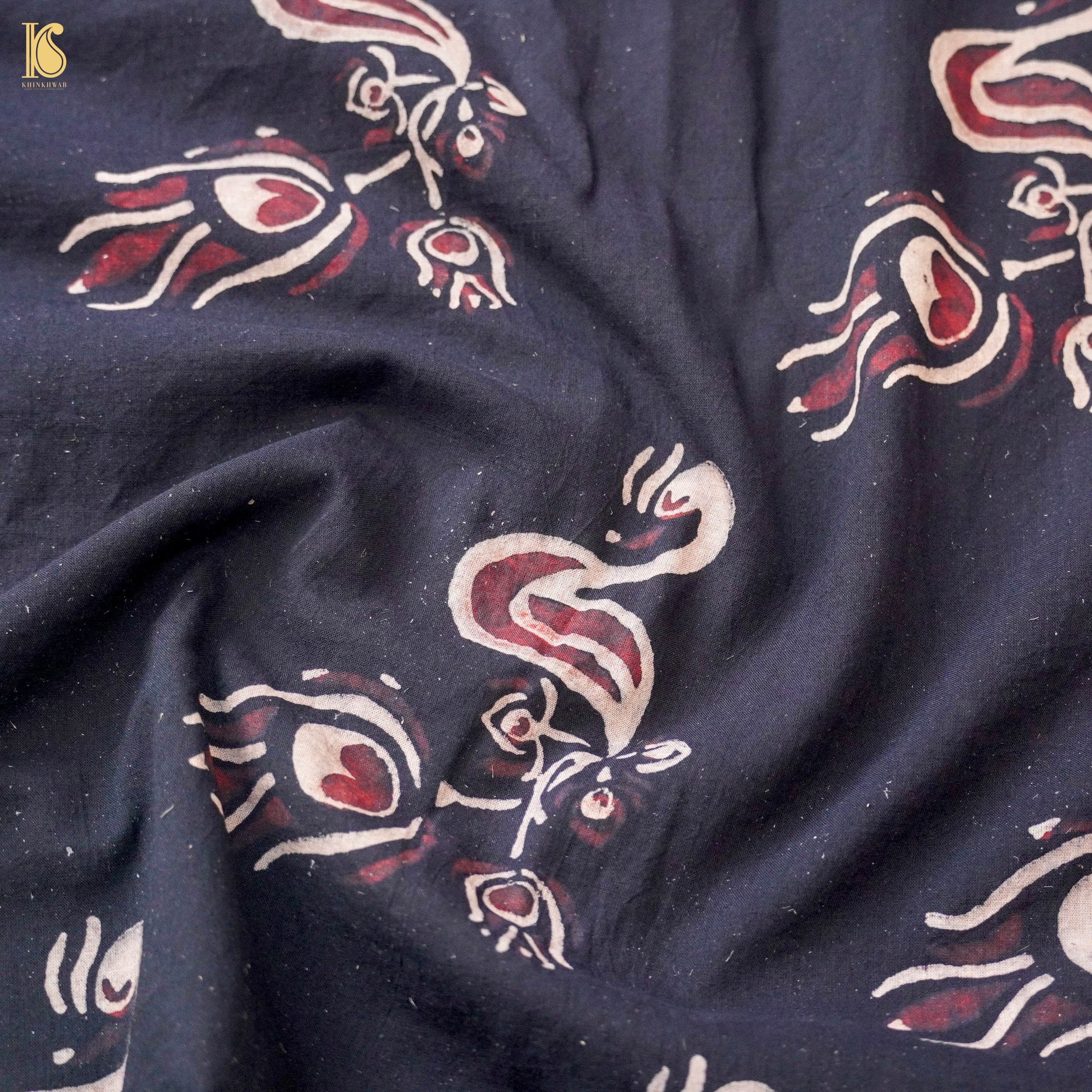 Hand Block Ajrakh Mul Cotton Fabric