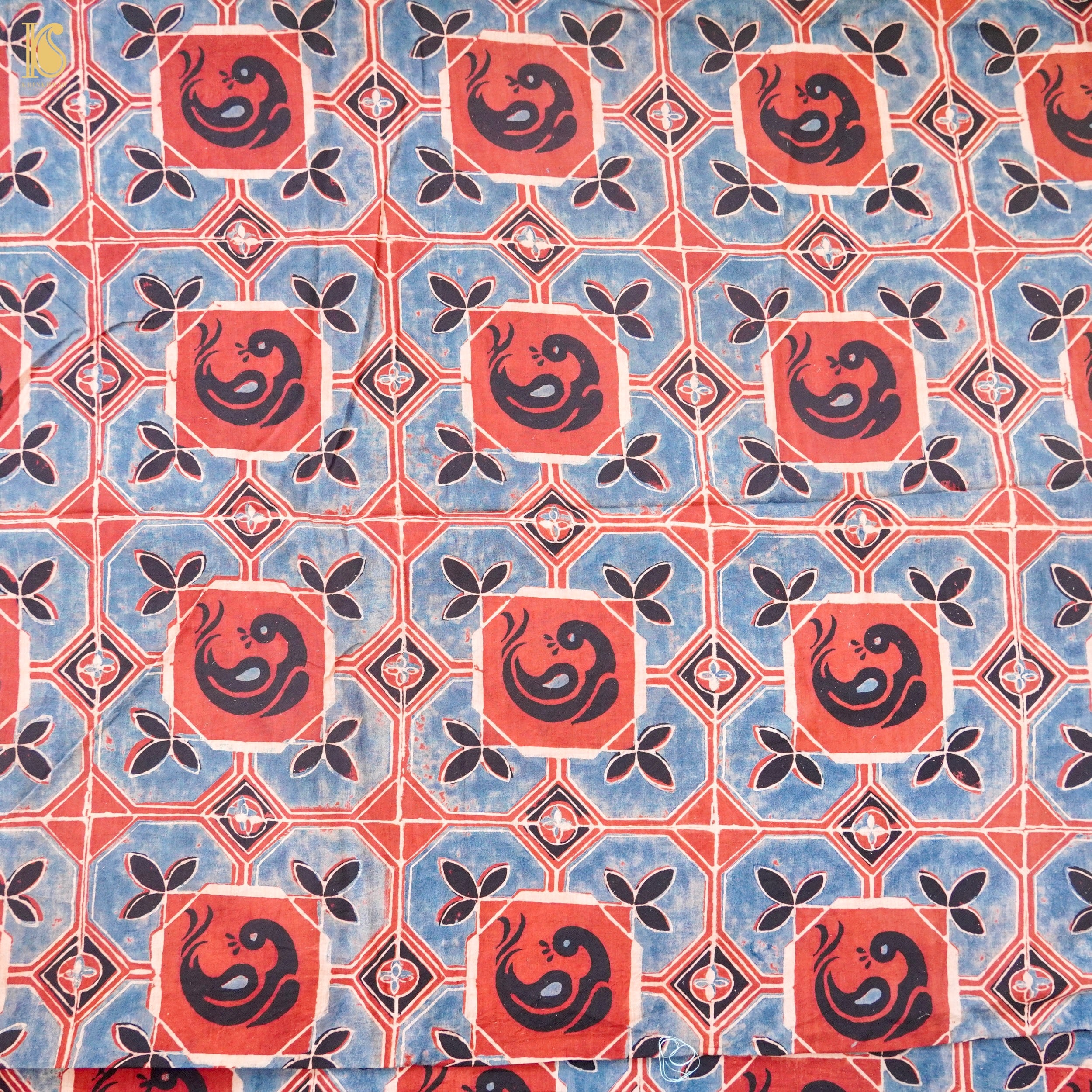Hand Block Ajrakh Mul Cotton Fabric