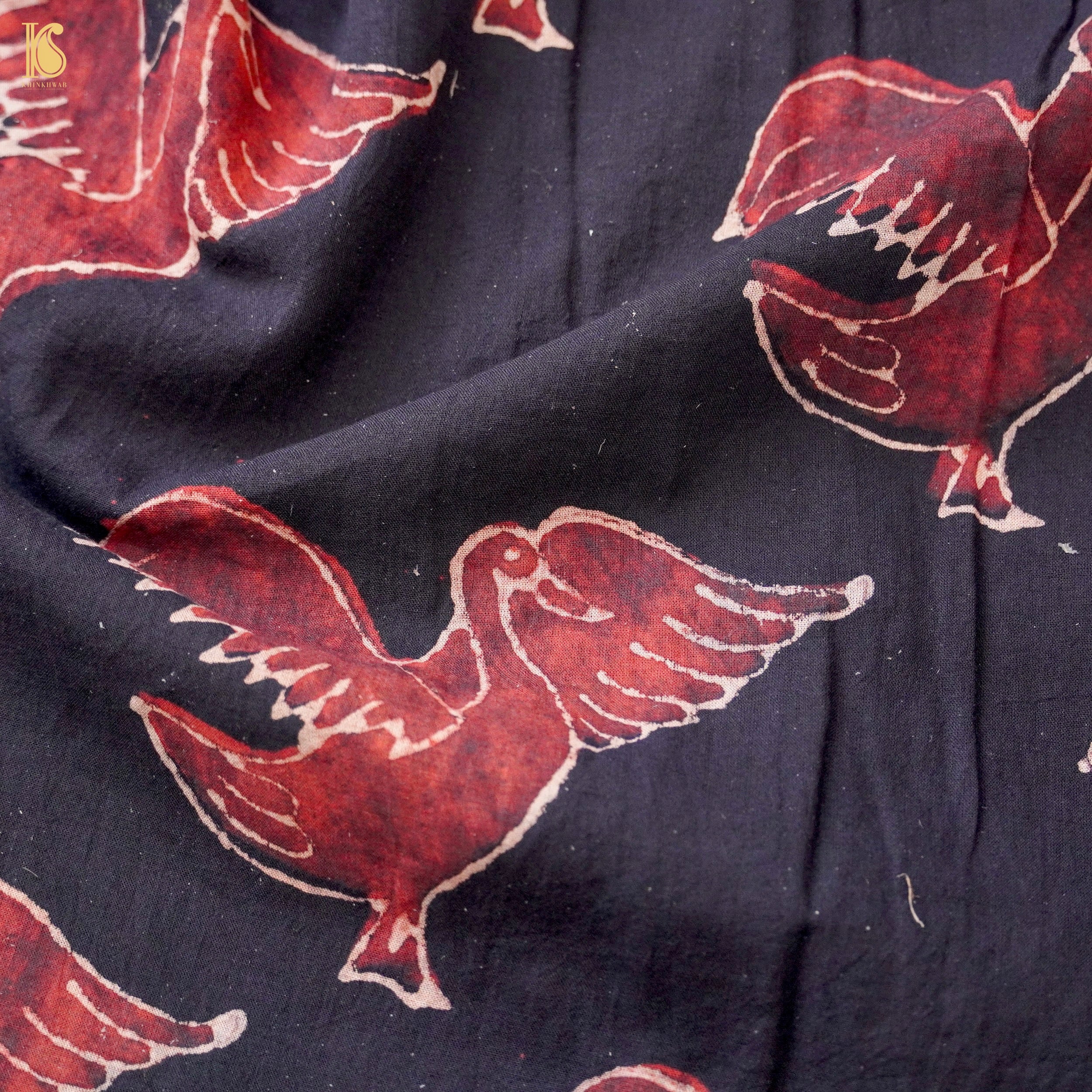 Hand Block Ajrakh Mul Cotton Fabric