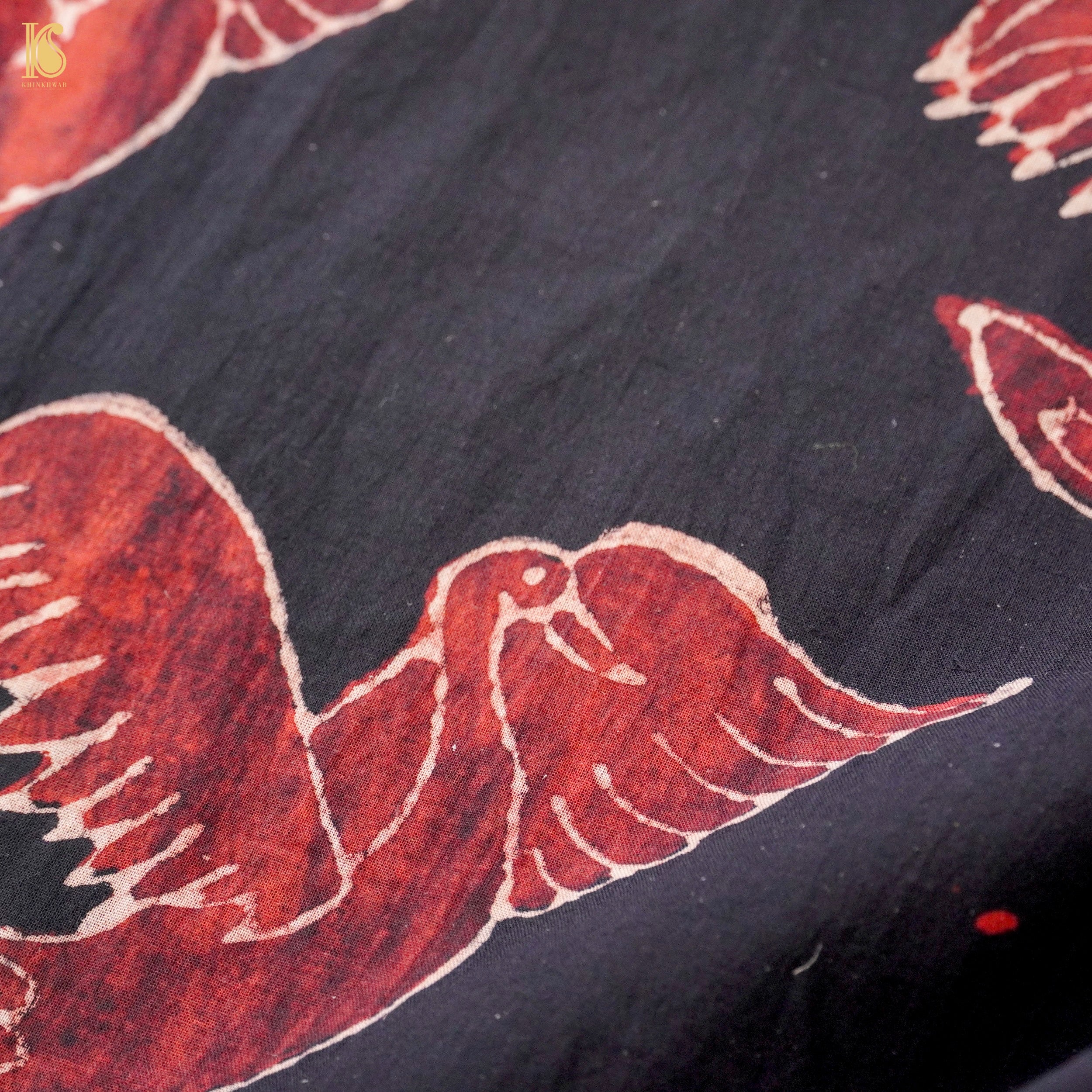 Hand Block Ajrakh Mul Cotton Fabric