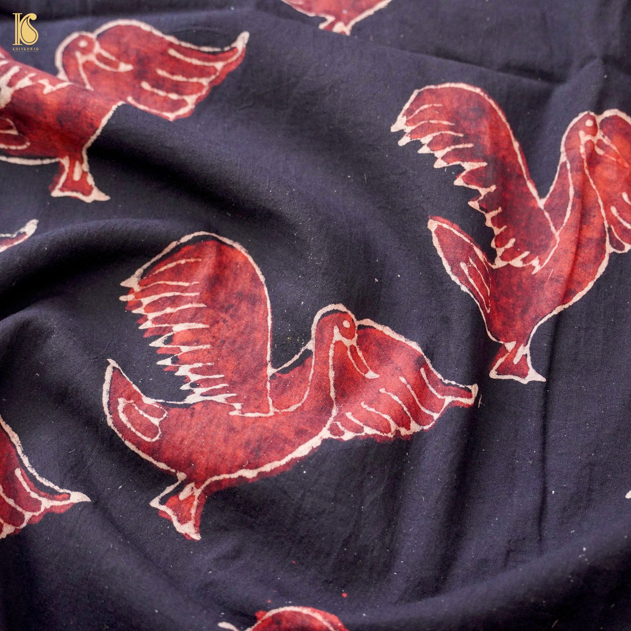 Hand Block Ajrakh Mul Cotton Fabric