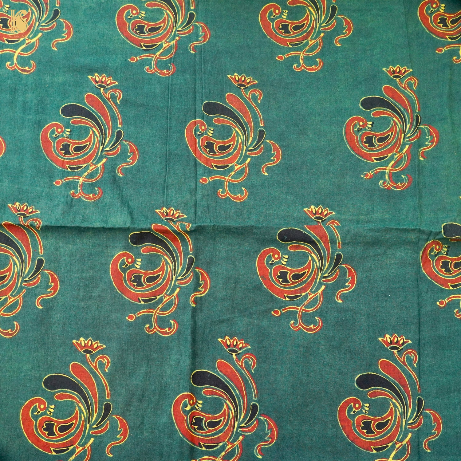 Hand Block Ajrakh Mul Cotton Fabric