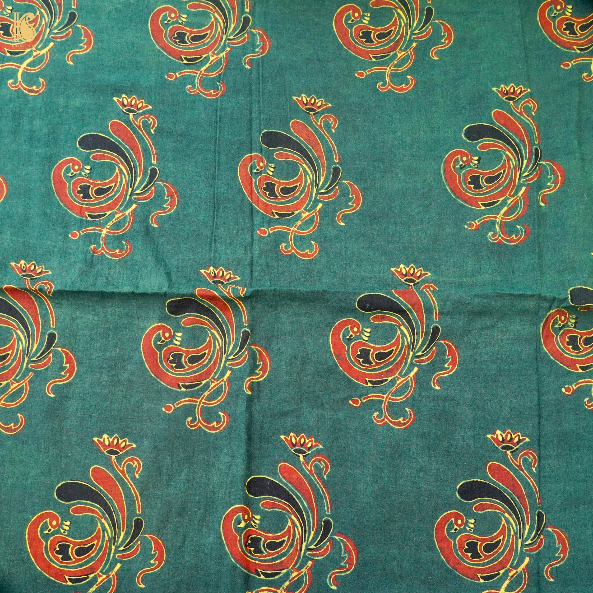 Hand Block Ajrakh Mul Cotton Fabric