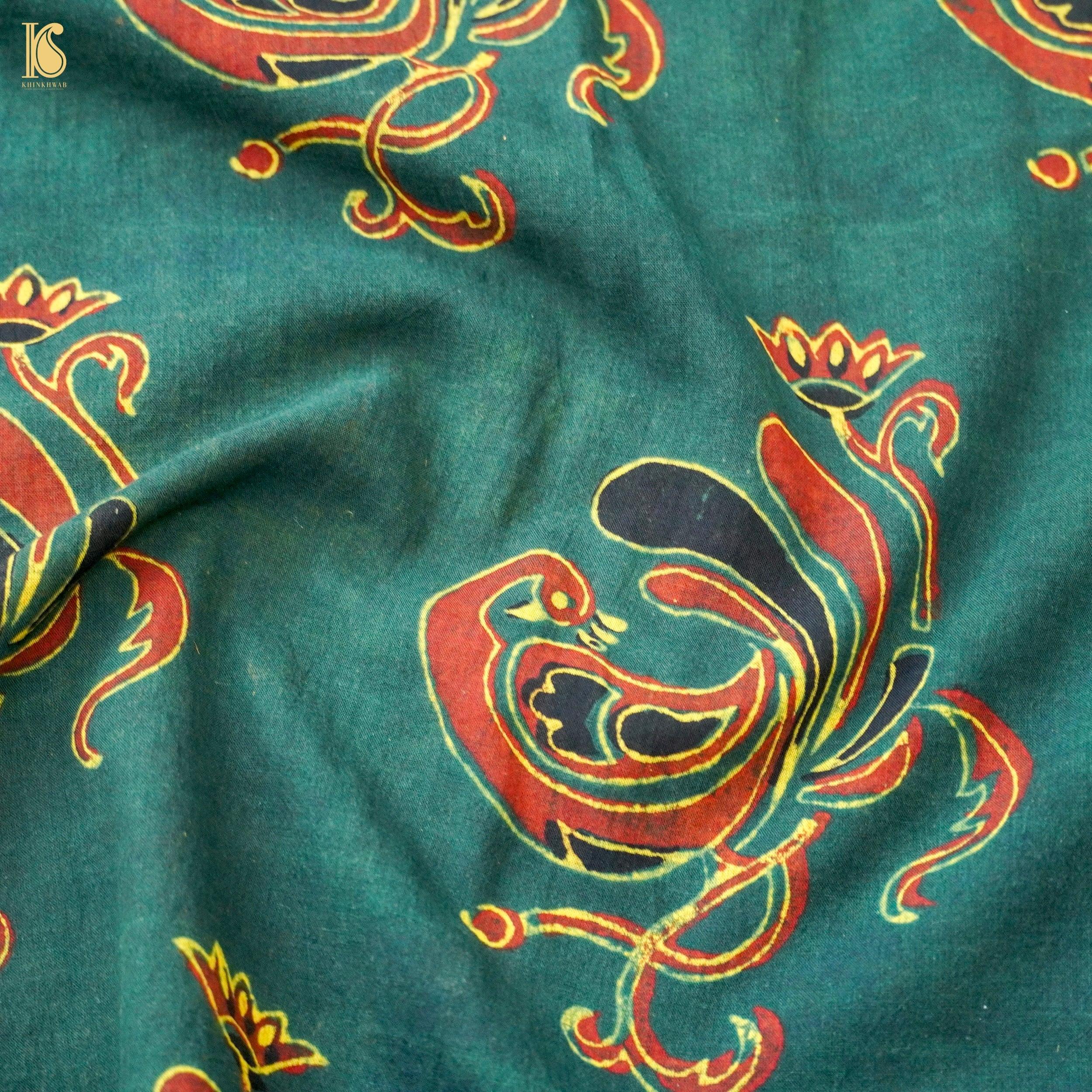 Hand Block Ajrakh Mul Cotton Fabric