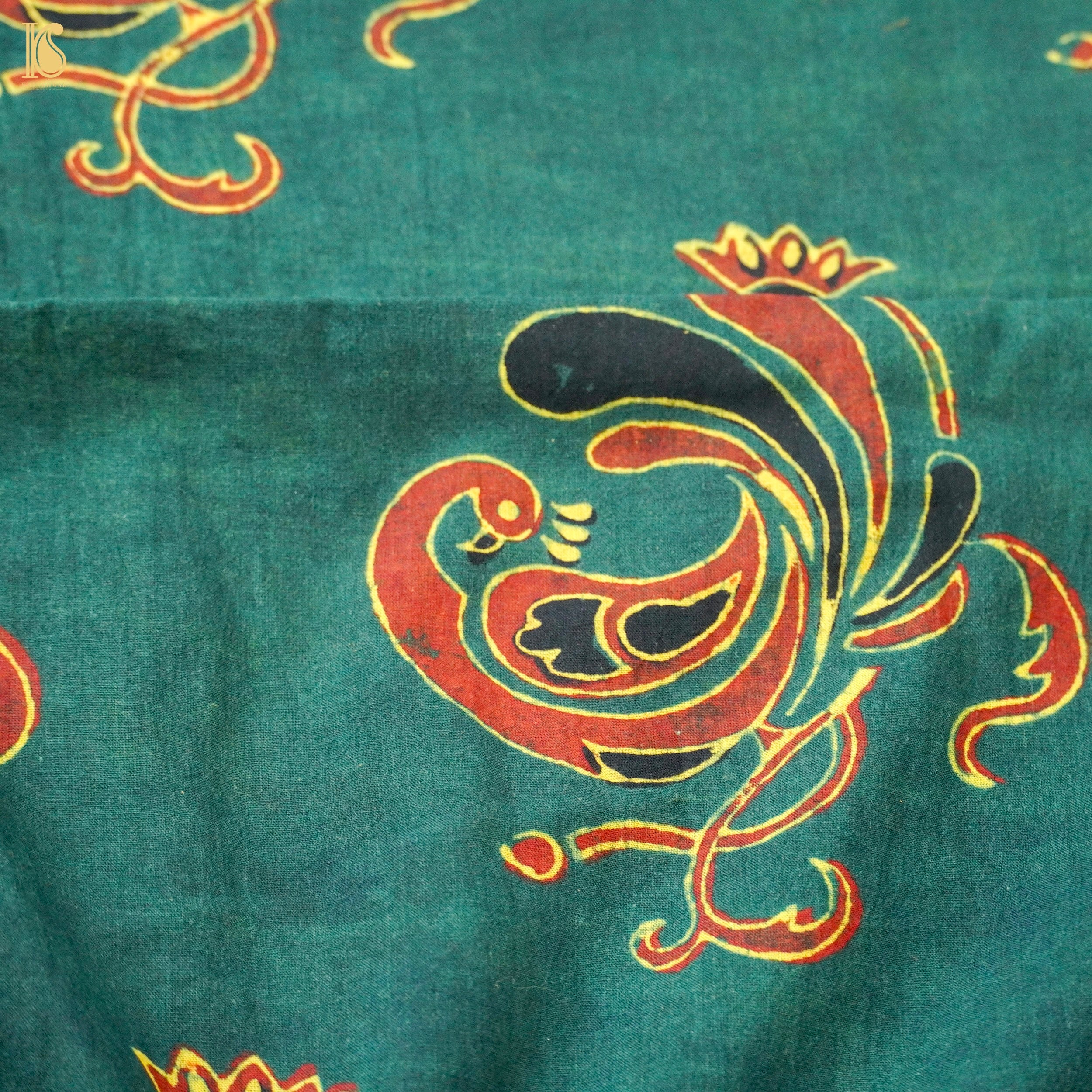Hand Block Ajrakh Mul Cotton Fabric