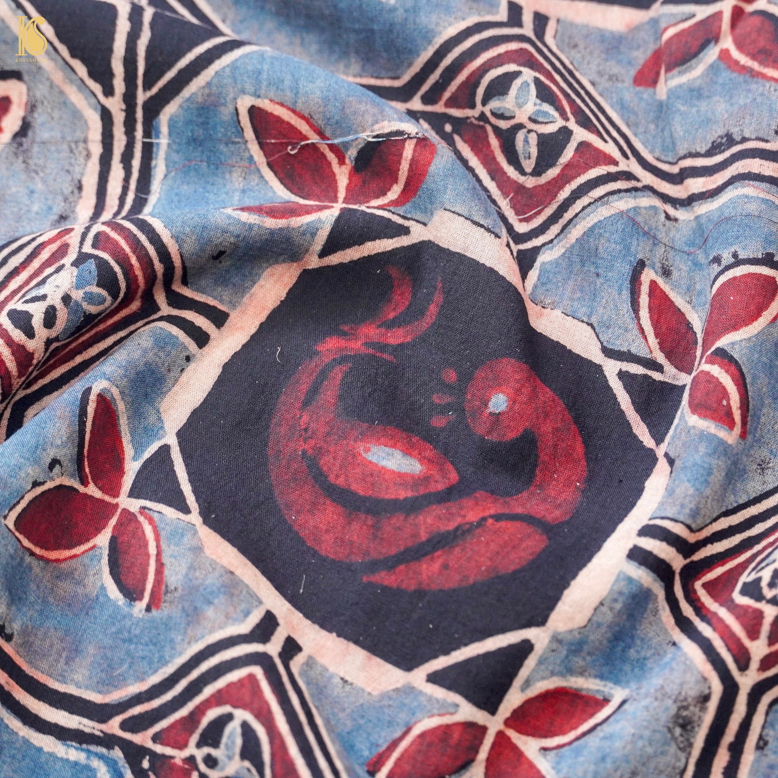 Hand Block Ajrakh Mul Cotton Fabric