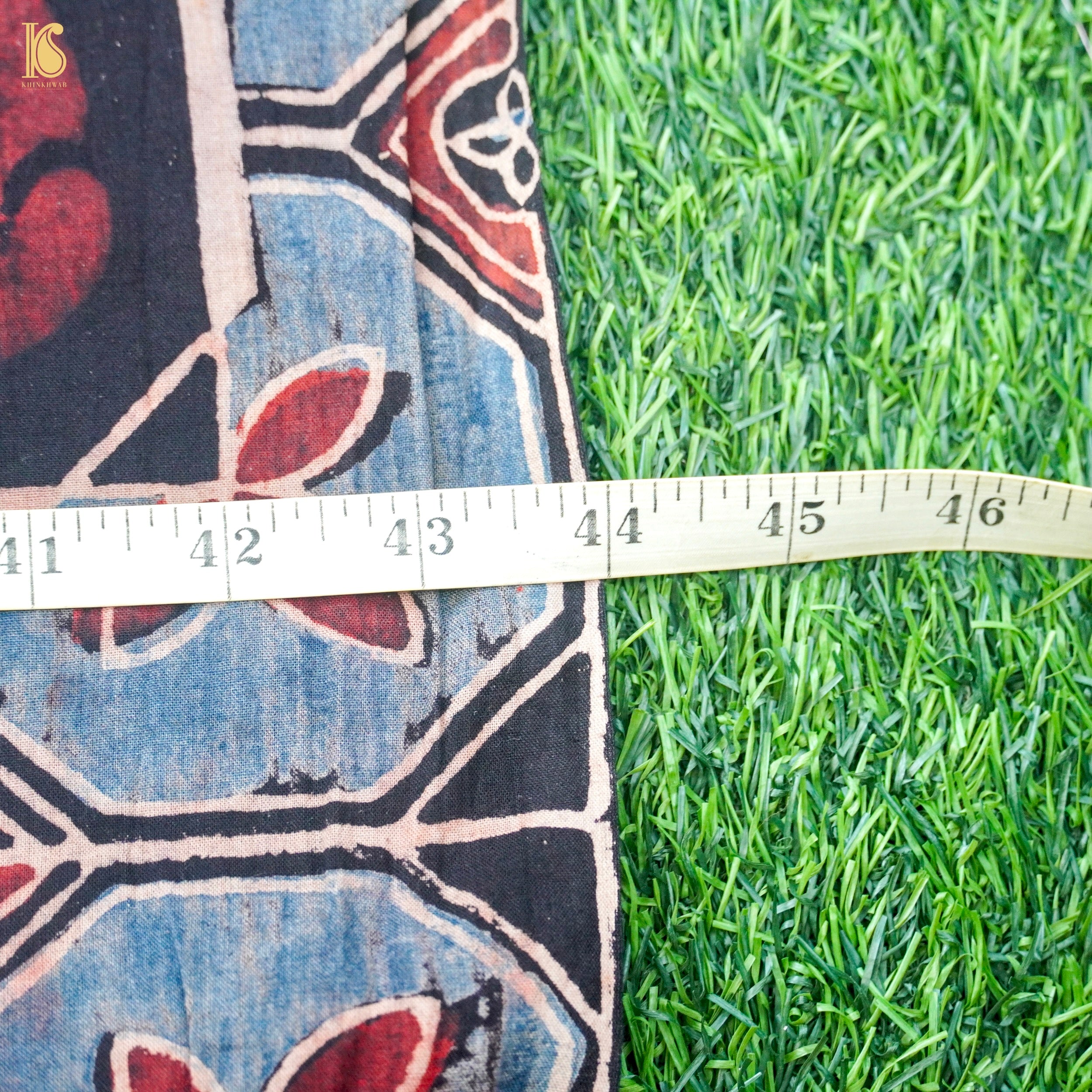 Hand Block Ajrakh Mul Cotton Fabric
