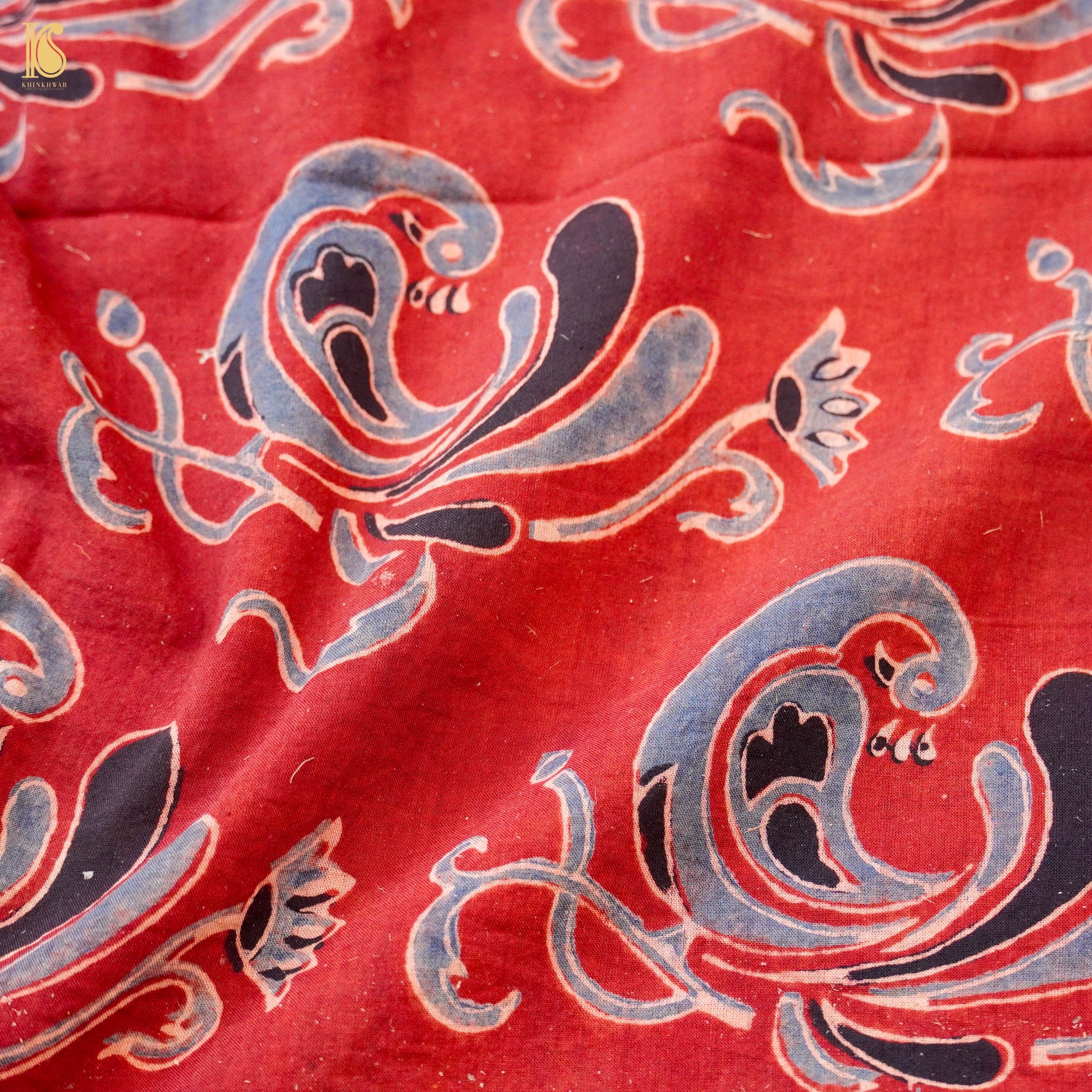 Hand Block Ajrakh Mul Cotton Fabric