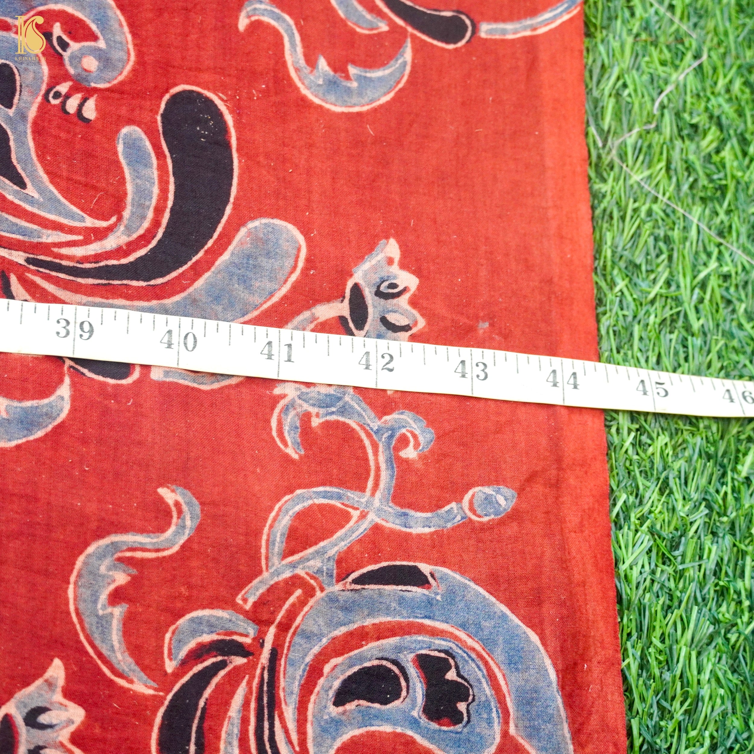 Hand Block Ajrakh Mul Cotton Fabric