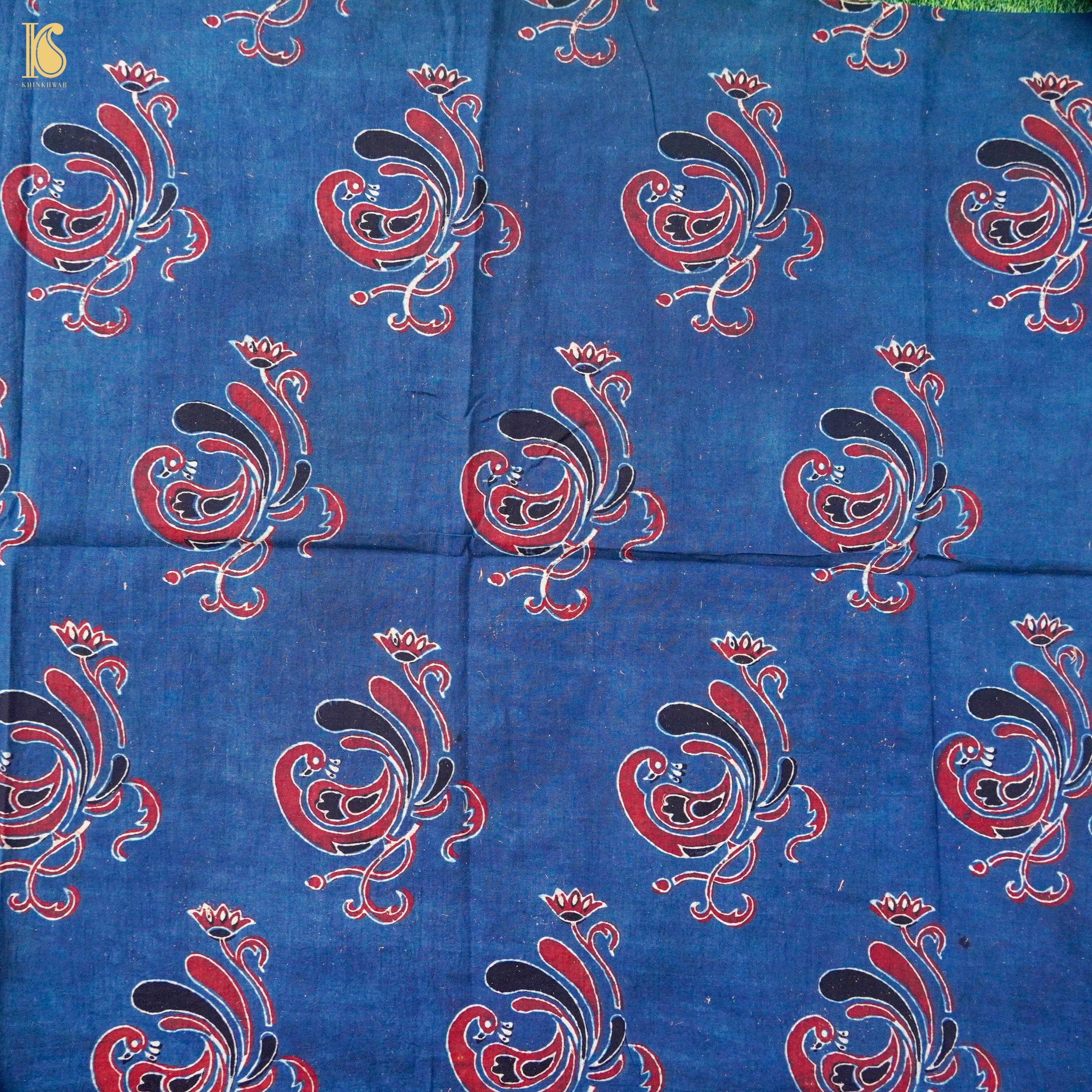 Hand Block Ajrakh Mul Cotton Fabric