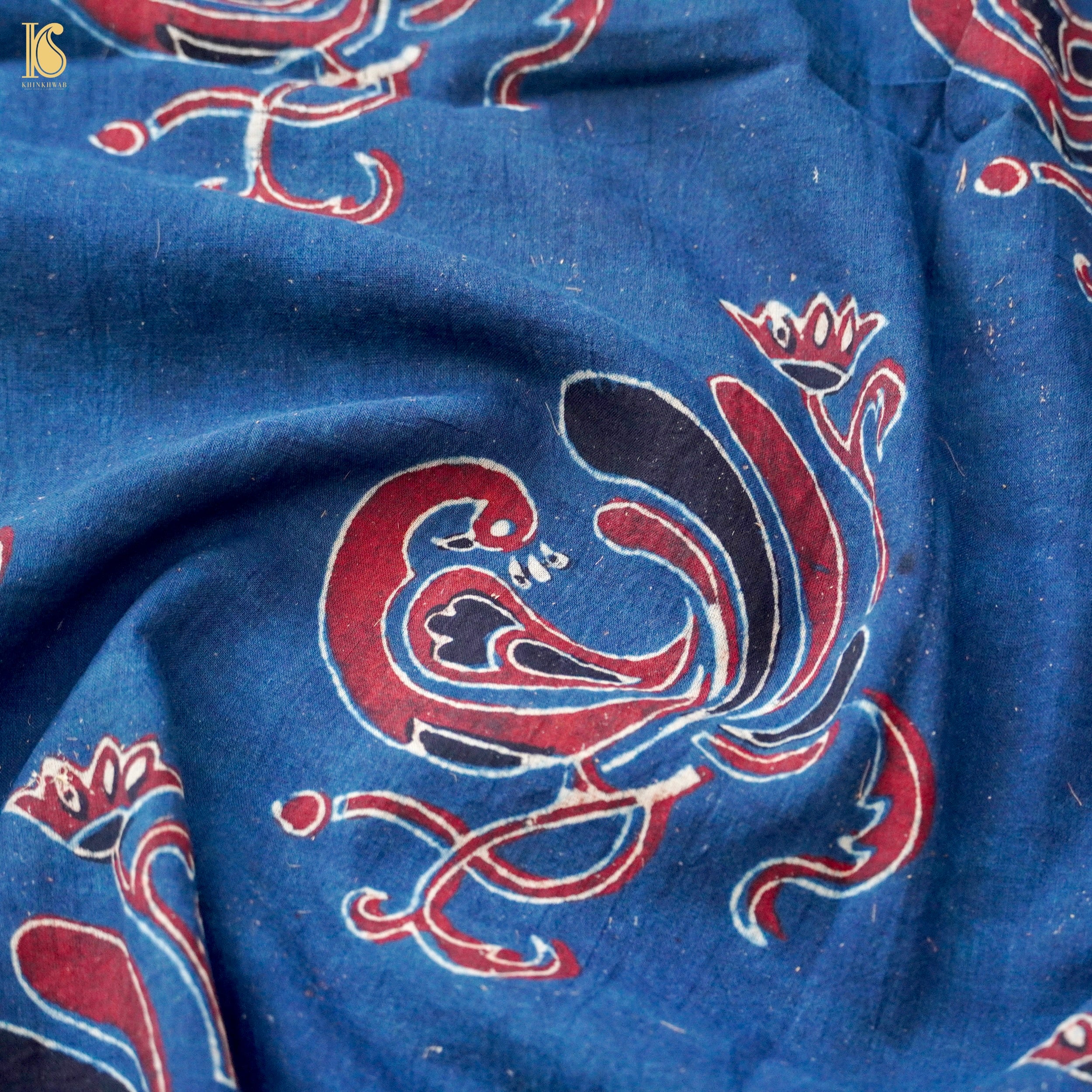 Hand Block Ajrakh Mul Cotton Fabric