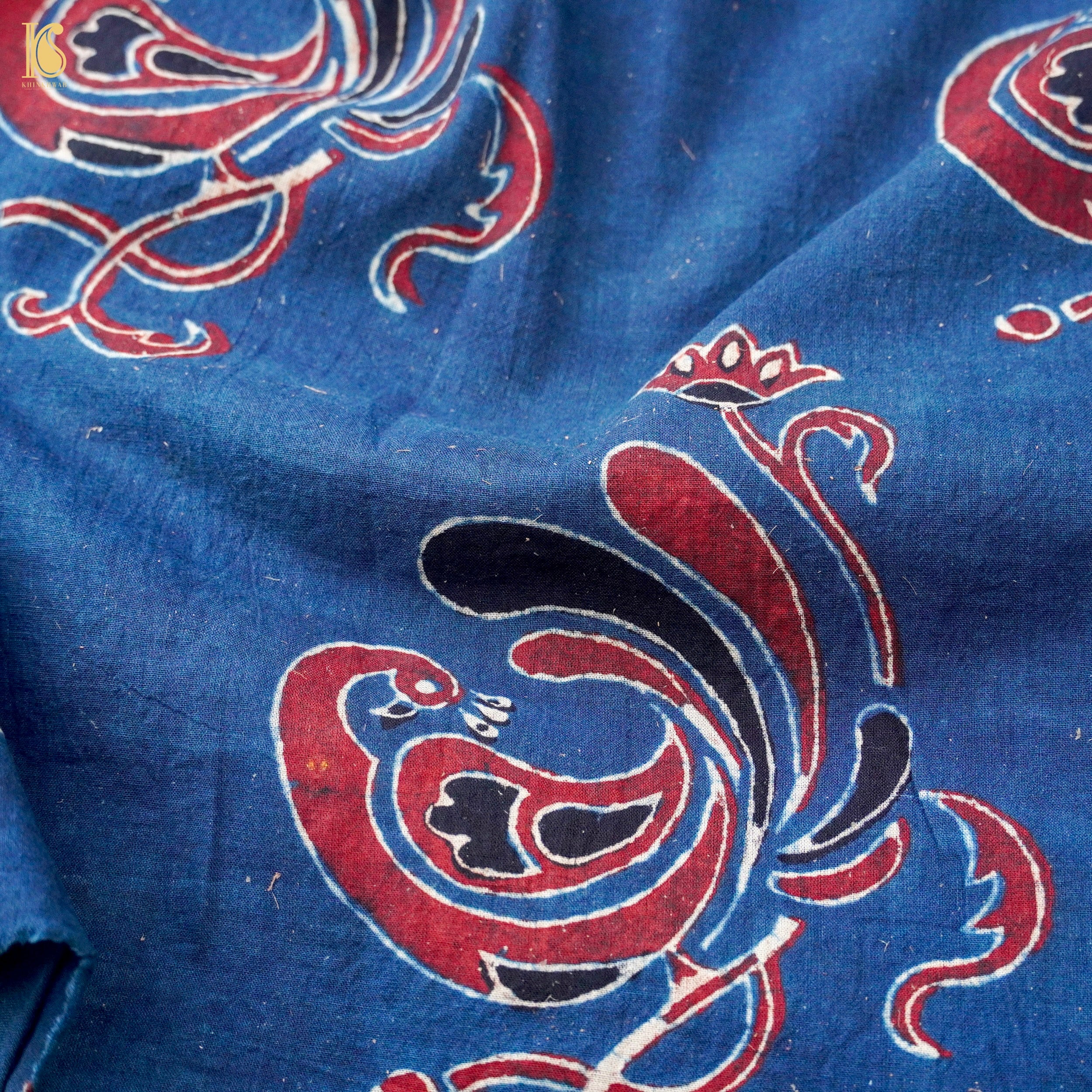 Hand Block Ajrakh Mul Cotton Fabric