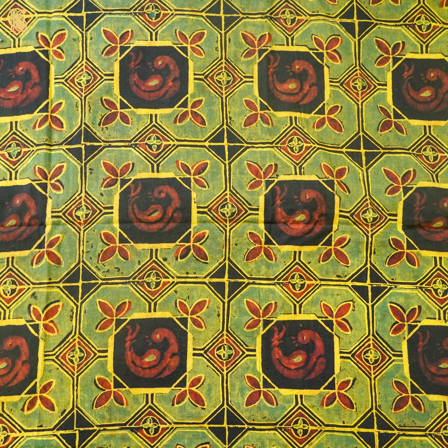 Hand Block Ajrakh Mul Cotton Fabric