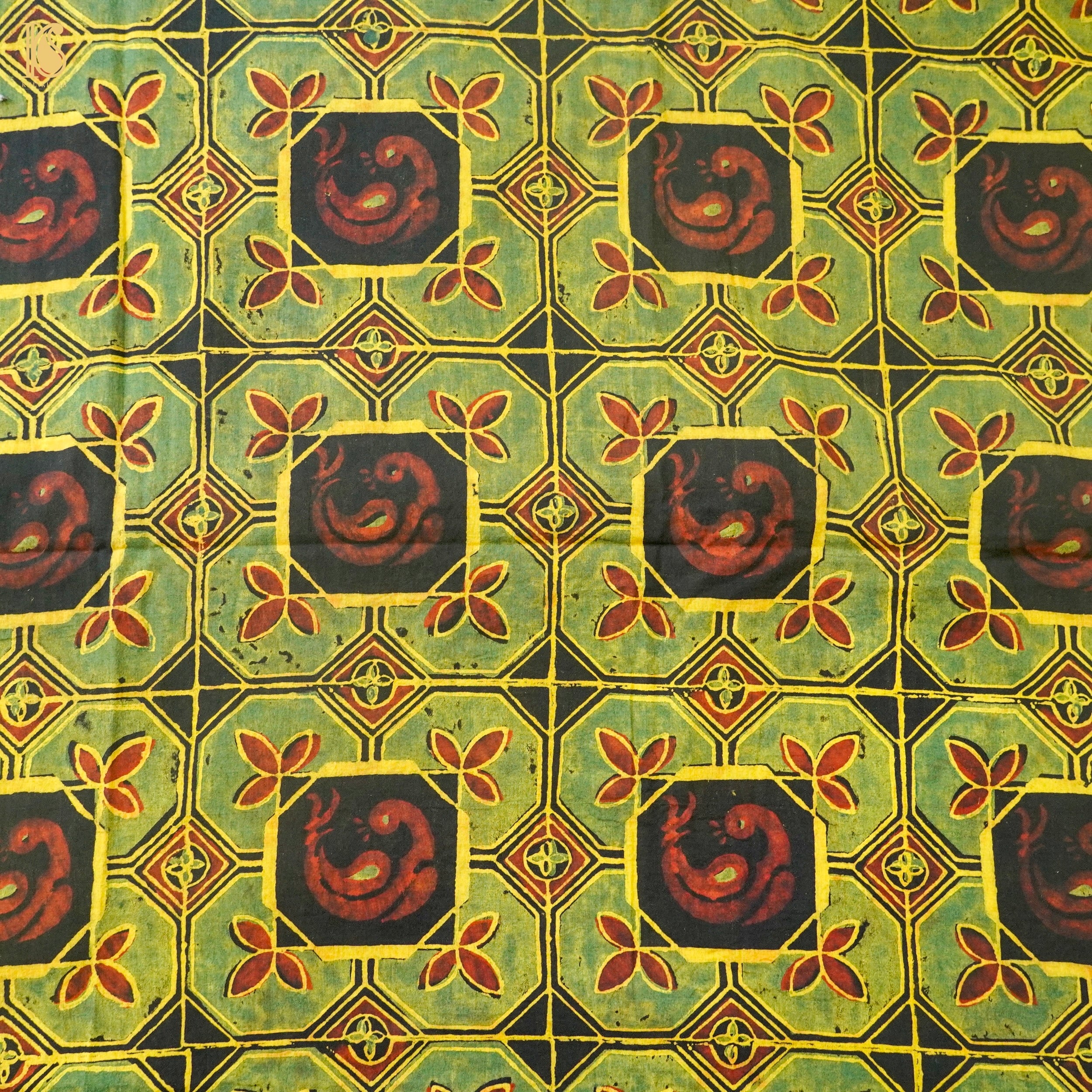 Hand Block Ajrakh Mul Cotton Fabric