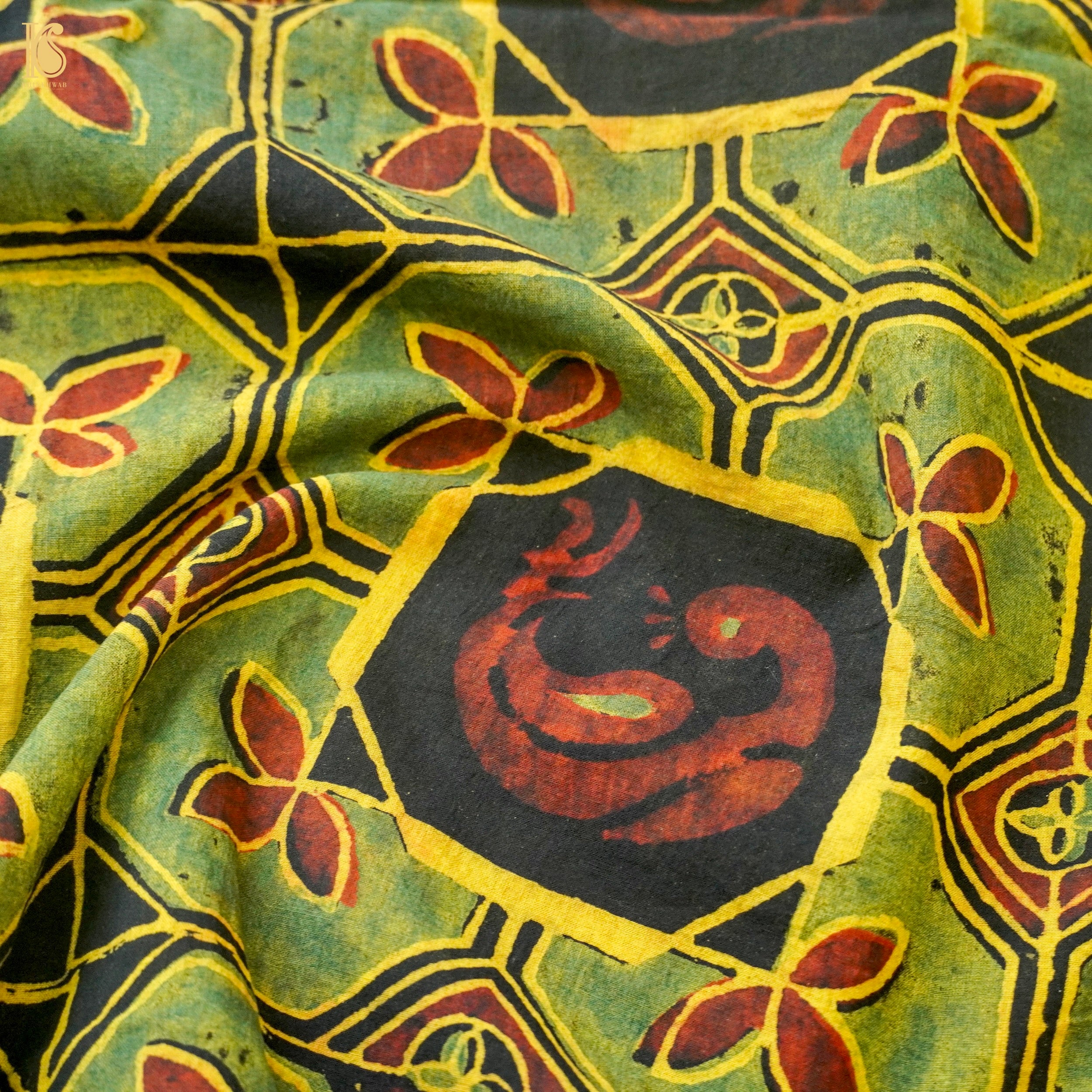 Hand Block Ajrakh Mul Cotton Fabric