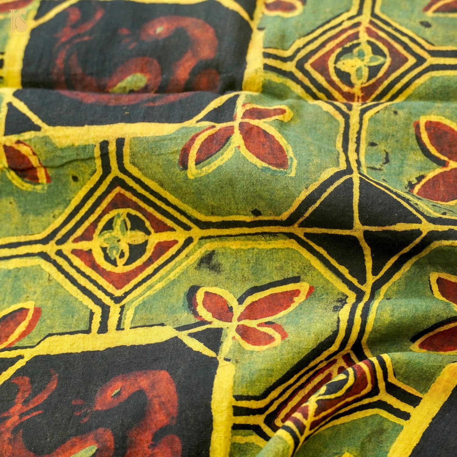 Hand Block Ajrakh Mul Cotton Fabric
