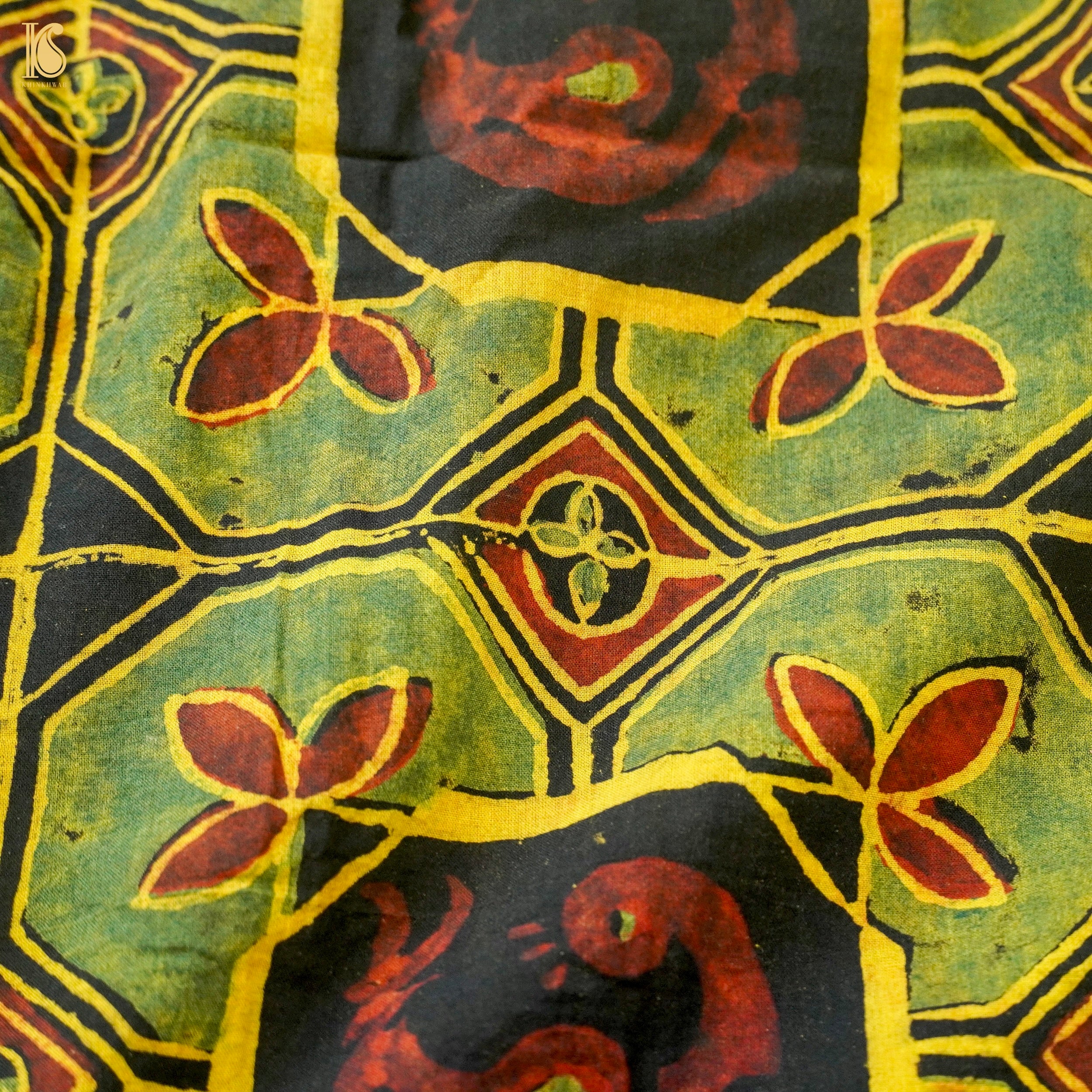 Hand Block Ajrakh Mul Cotton Fabric