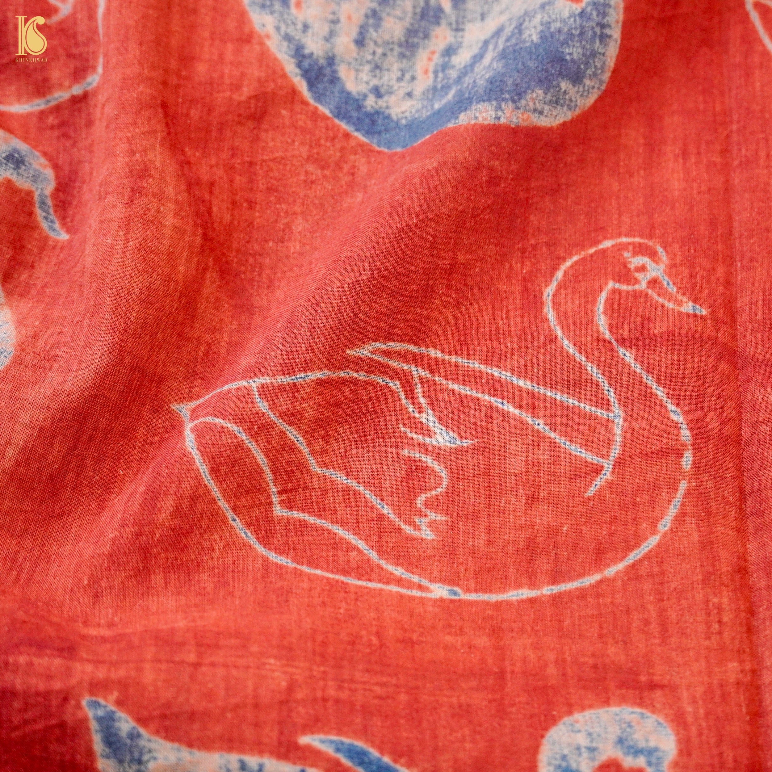 Hand Block Ajrakh Mul Cotton Fabric
