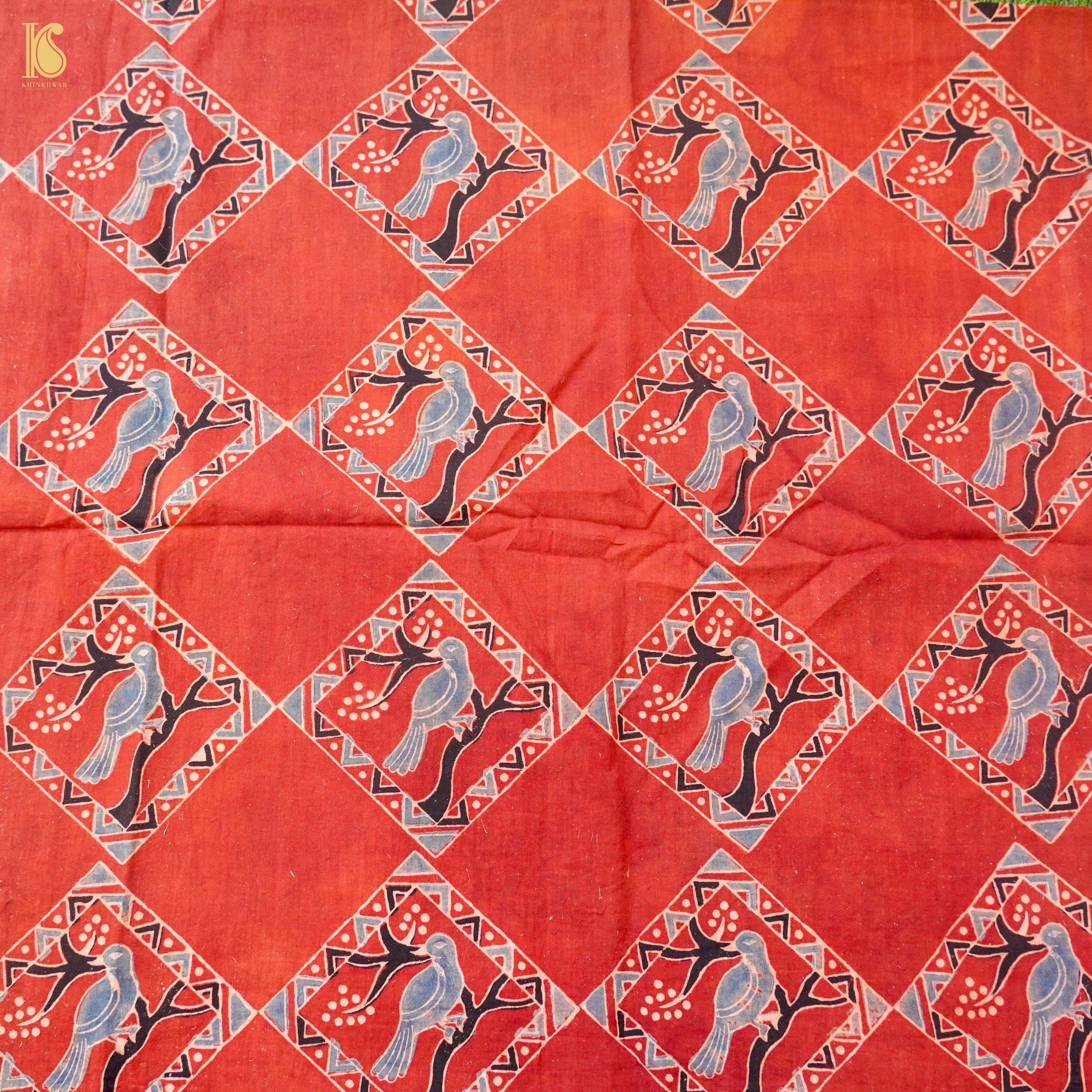 Hand Block Ajrakh Mul Cotton Fabric