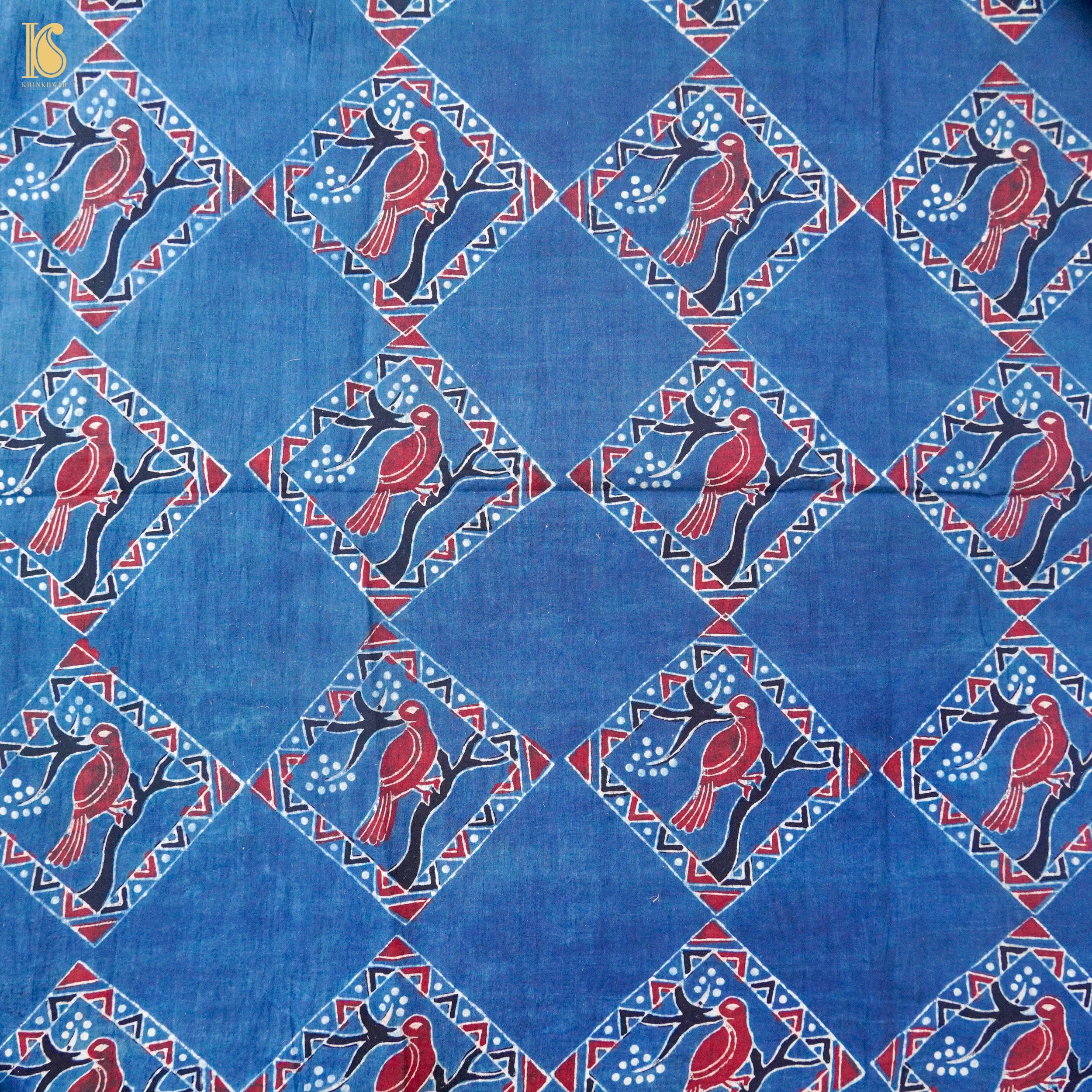Hand Block Ajrakh Mul Cotton Fabric