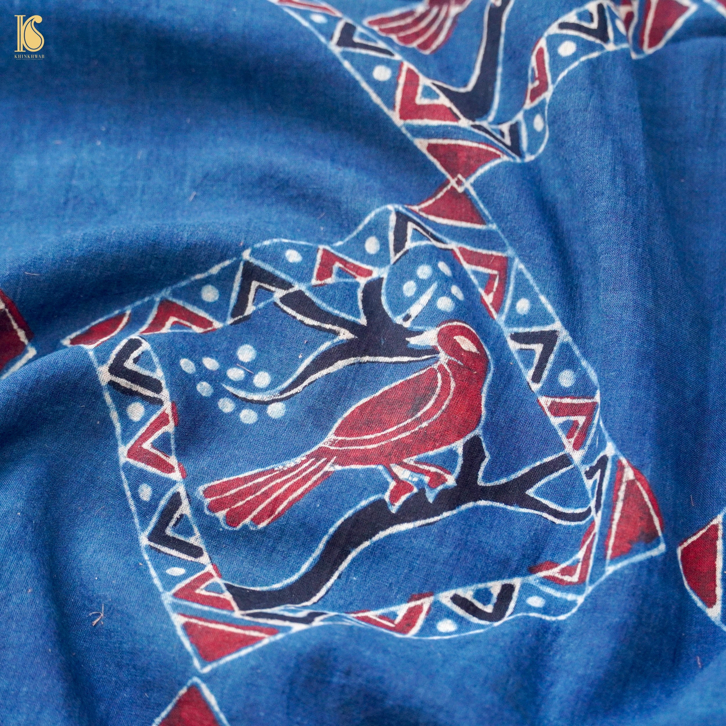 Hand Block Ajrakh Mul Cotton Fabric