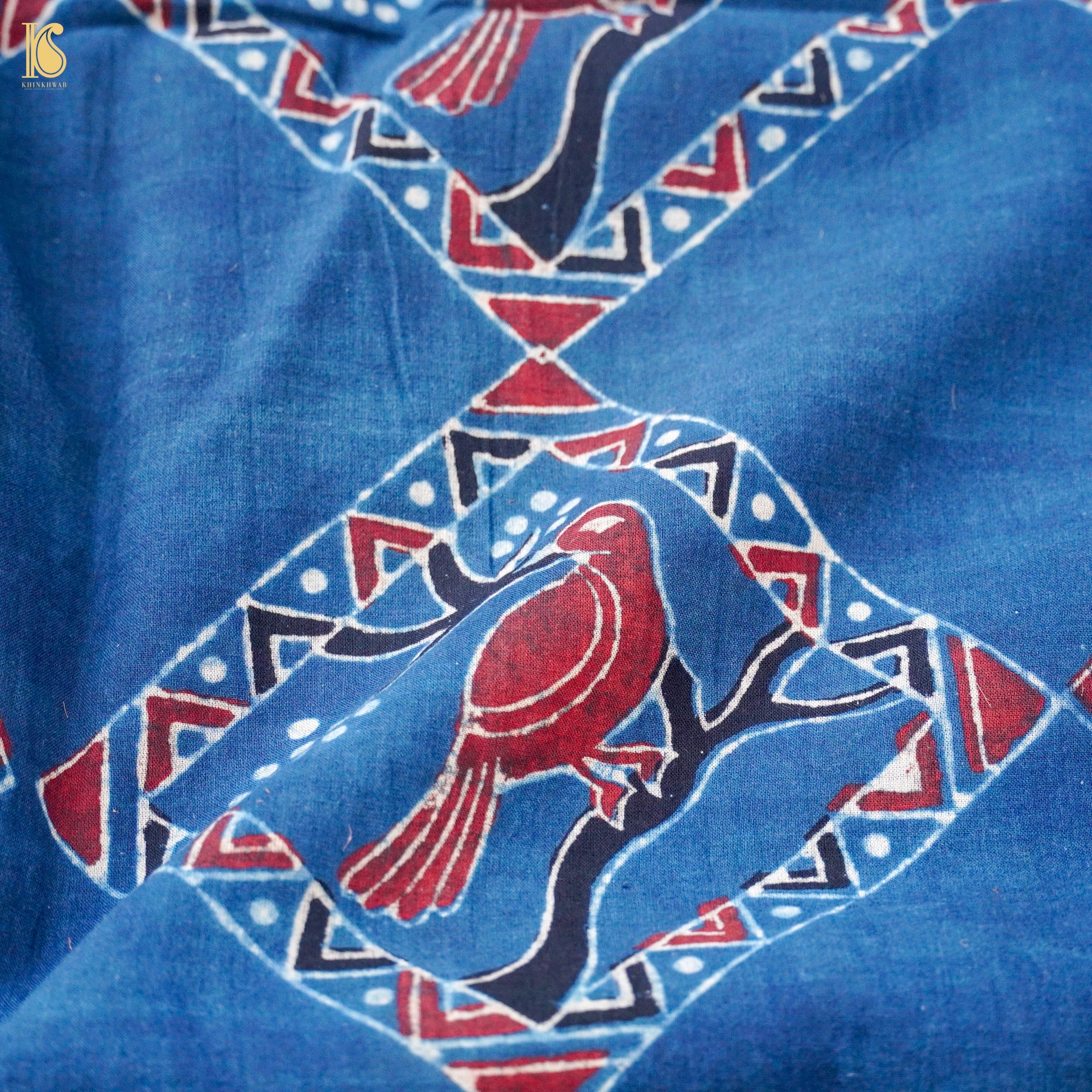 Hand Block Ajrakh Mul Cotton Fabric