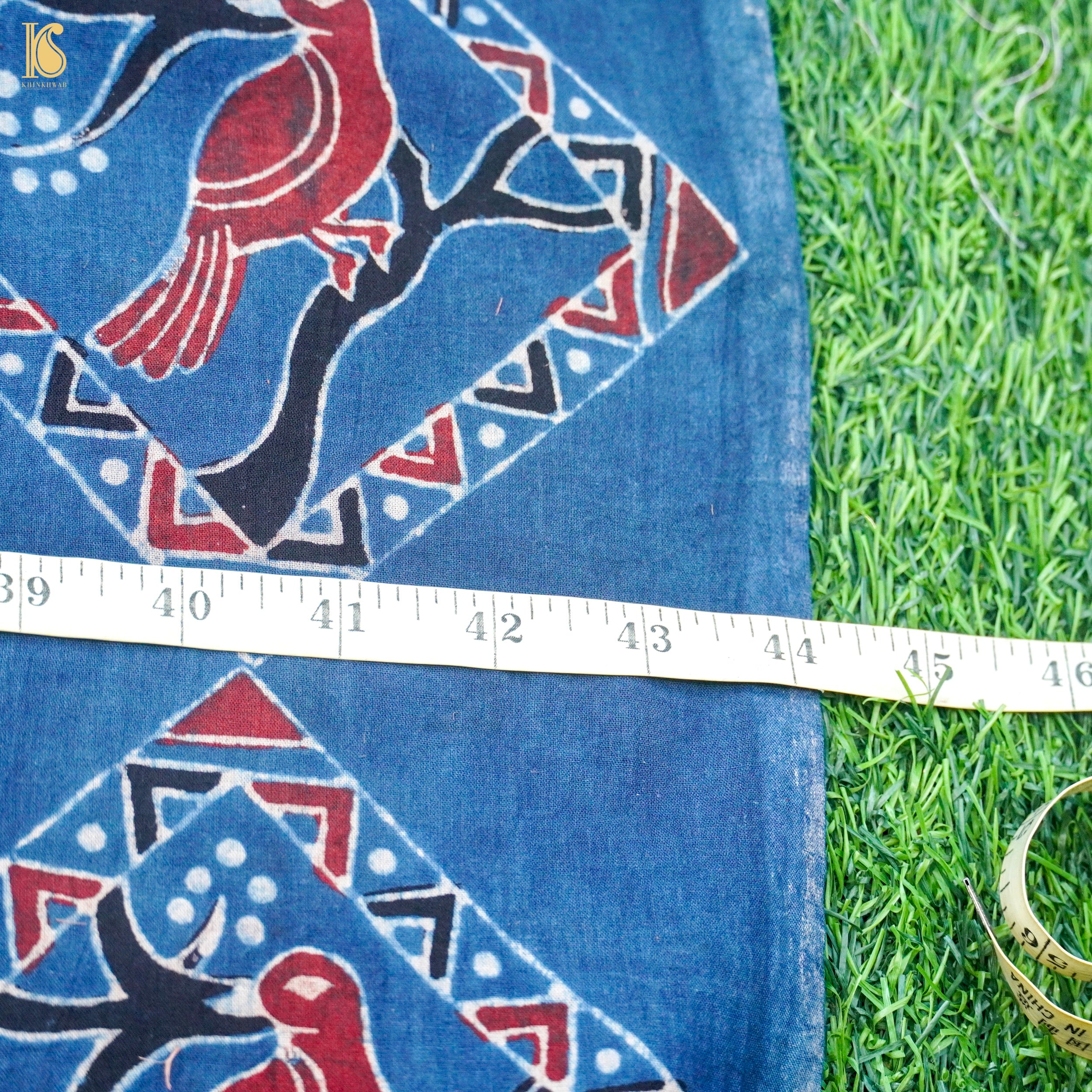 Hand Block Ajrakh Mul Cotton Fabric