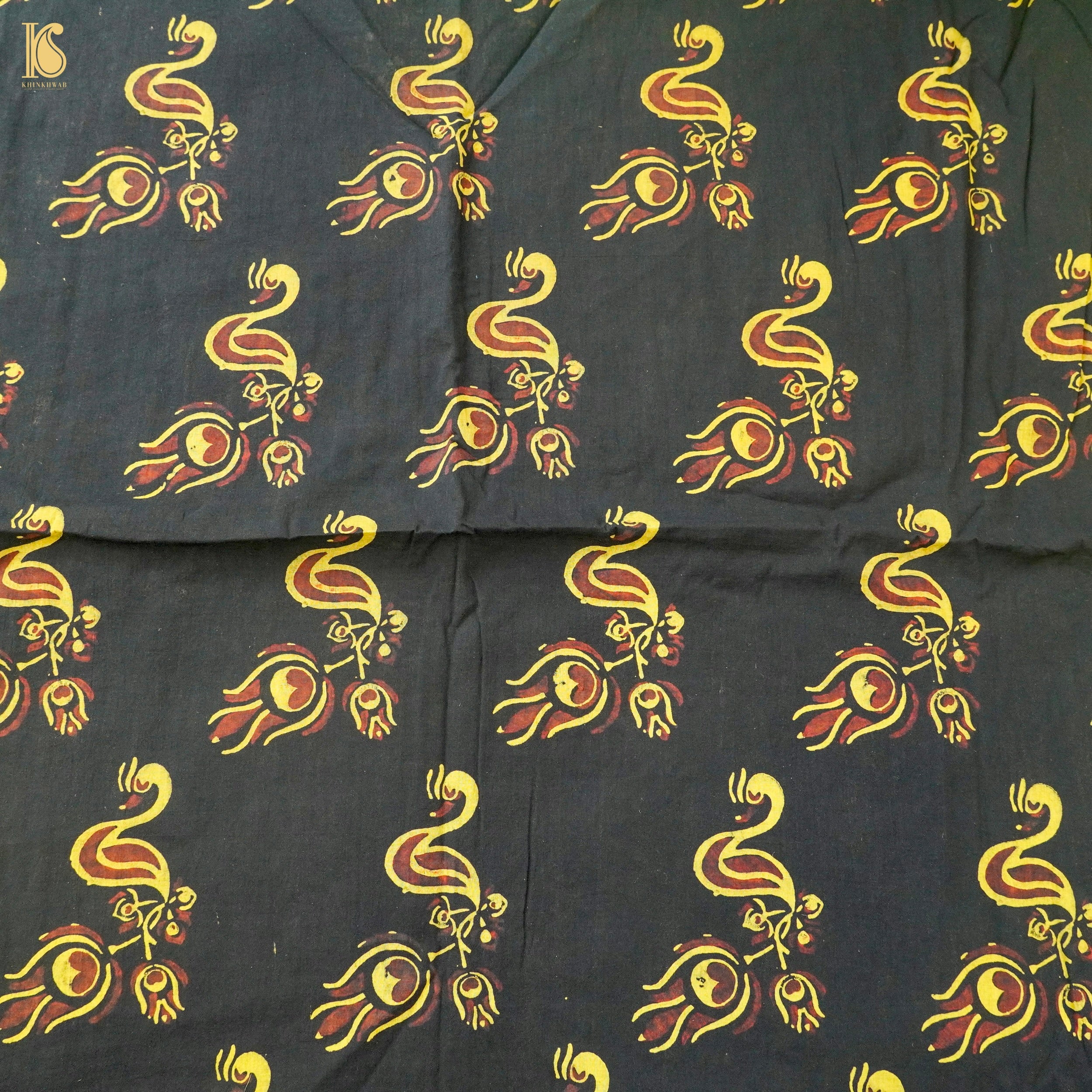 Hand Block Ajrakh Mul Cotton Fabric