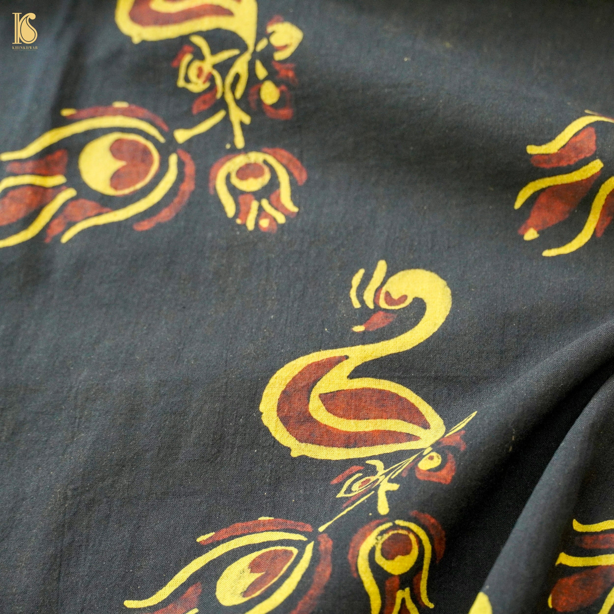Hand Block Ajrakh Mul Cotton Fabric