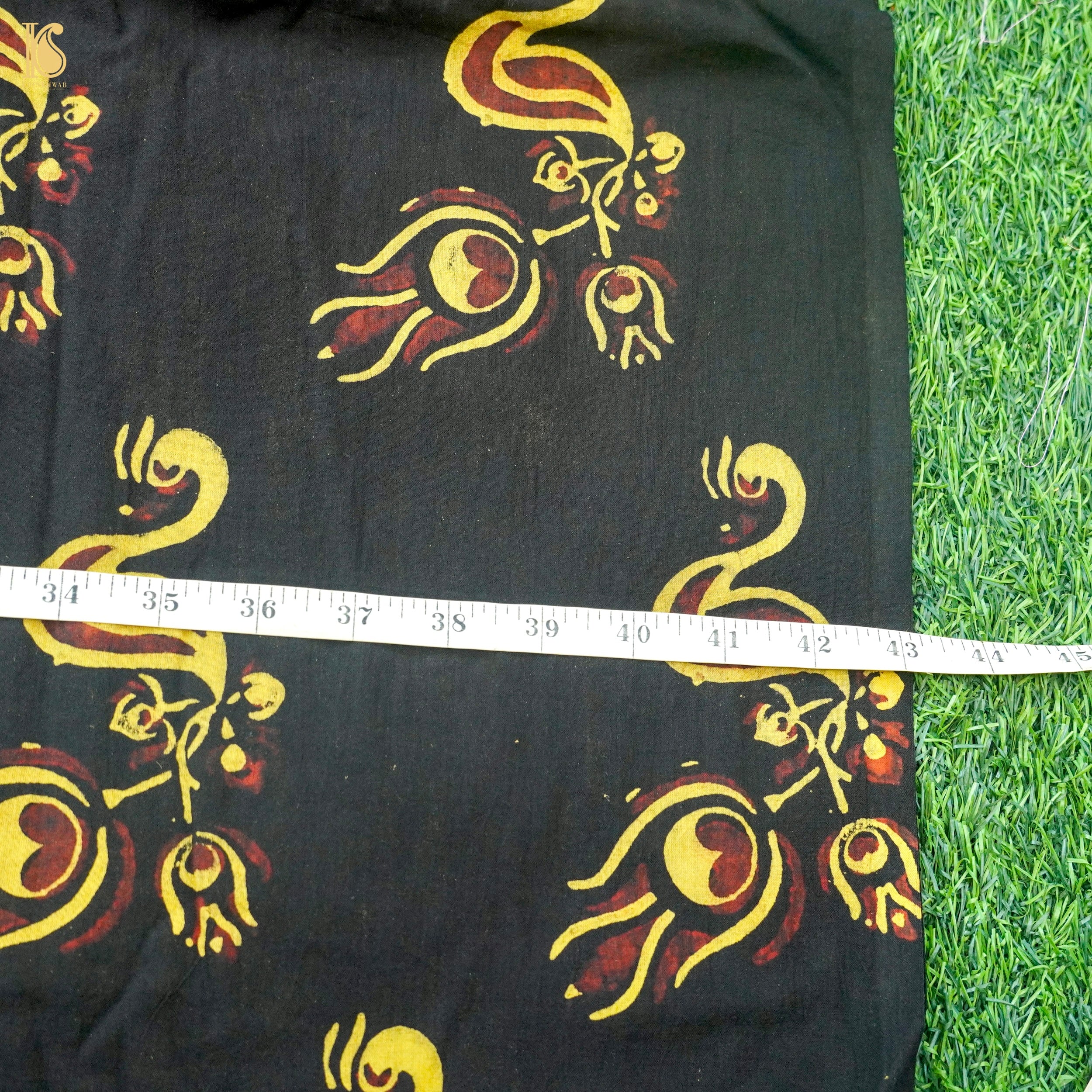 Hand Block Ajrakh Mul Cotton Fabric