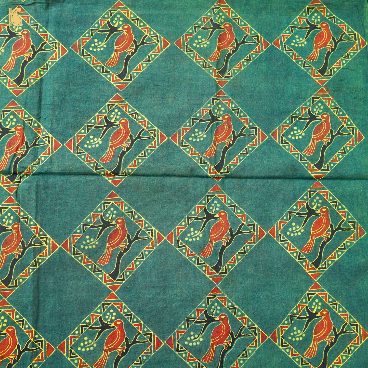 Hand Block Ajrakh Mul Cotton Fabric