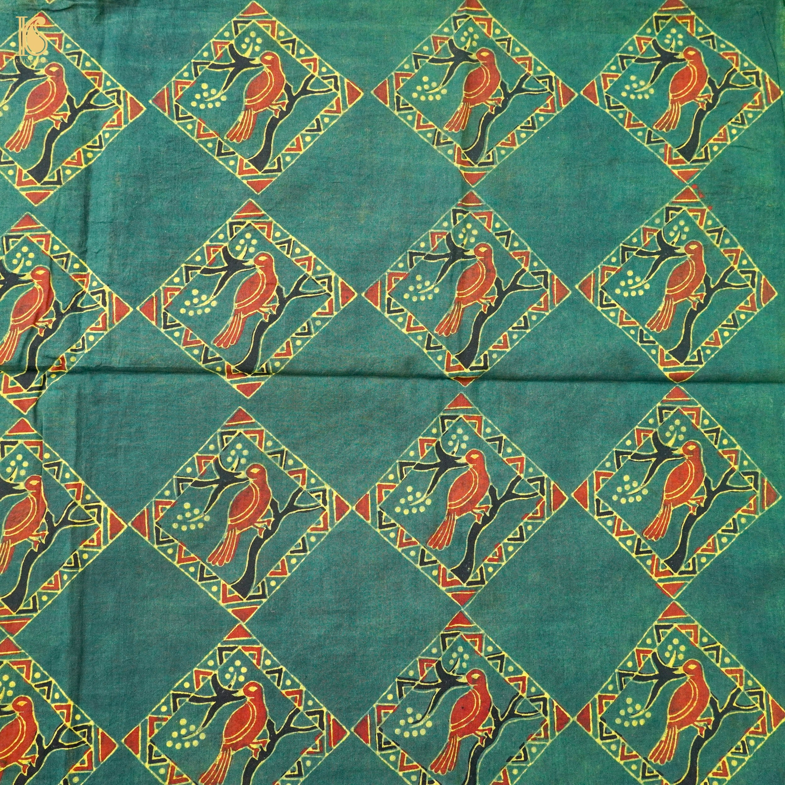 Hand Block Ajrakh Mul Cotton Fabric