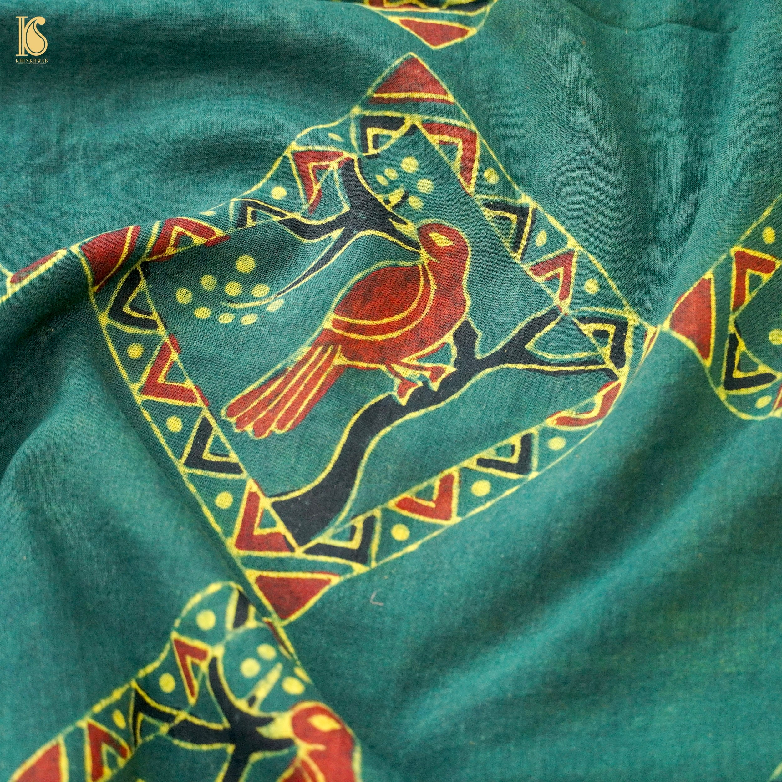 Hand Block Ajrakh Mul Cotton Fabric